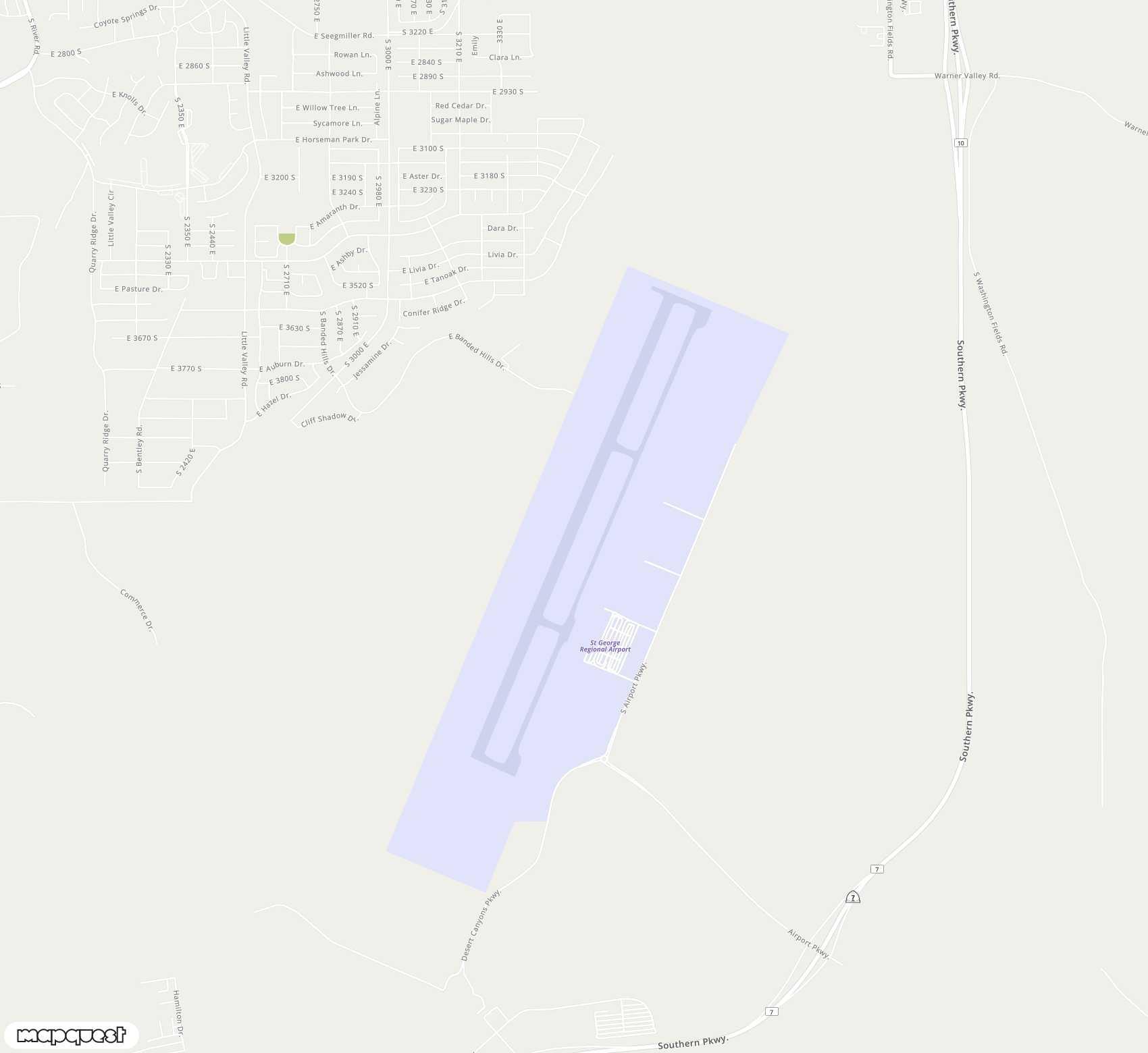 Carte de Saint George-Southwest Utah <span>airport (SGU)</span>