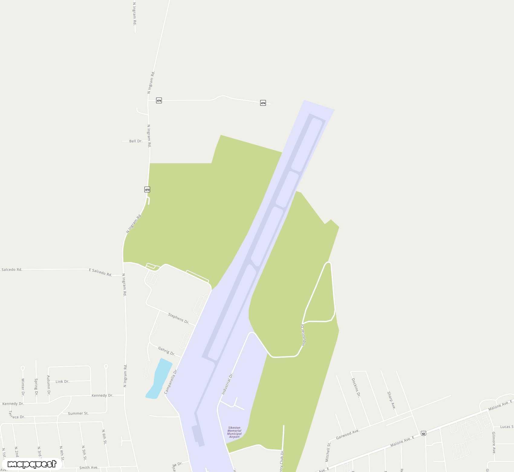 Carte de <span>Aérodrome de </span>Sikeston Memorial Municipal<span>(SIK)</span>