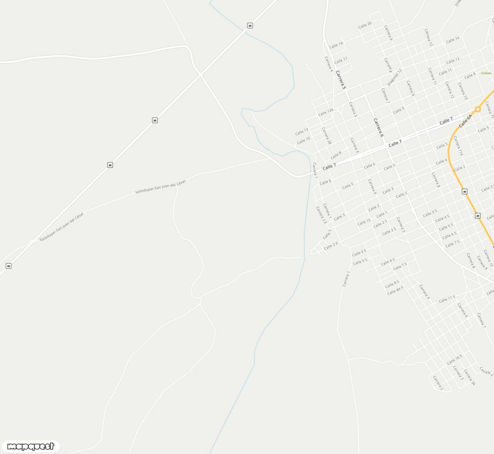 Carte de <span>Aérodrome de </span>San Juan Del César<span>(SJH)</span>