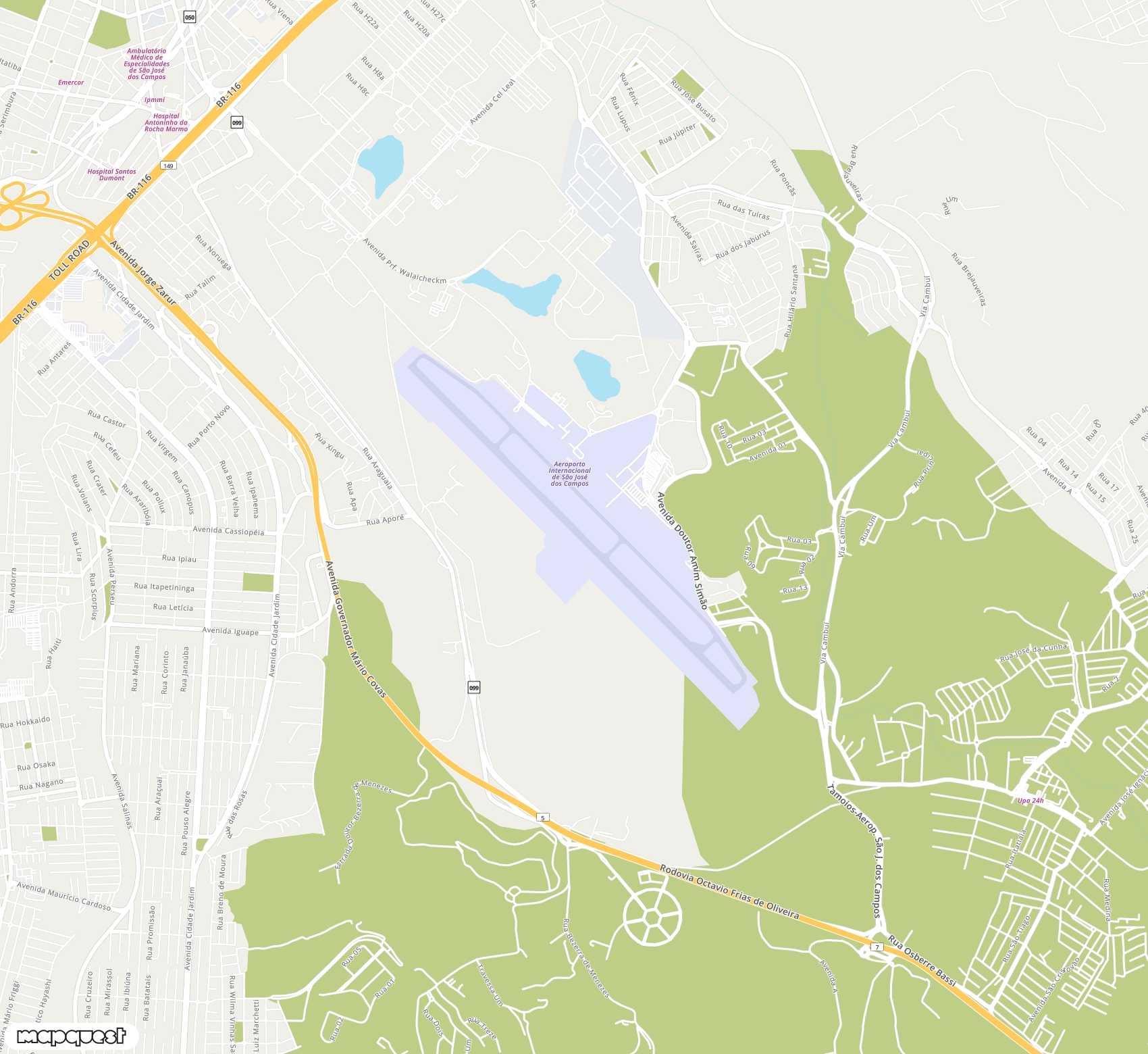 Carte de Professor Urbano Ernesto Stumpf <span>airport (SJK)</span>