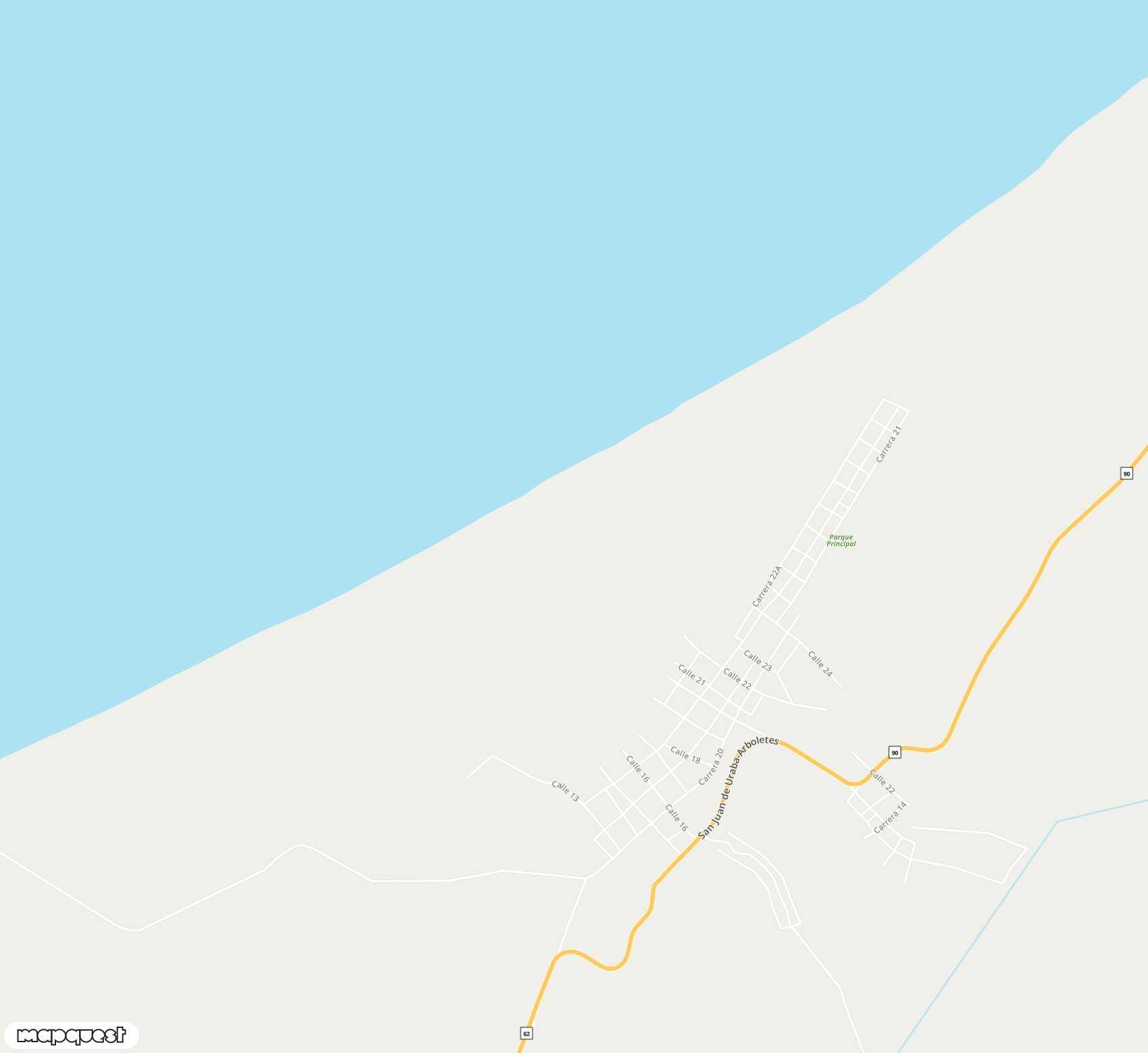 Carte de <span>Aérodrome de </span>San Juan De Uraba<span>(SJR)</span>