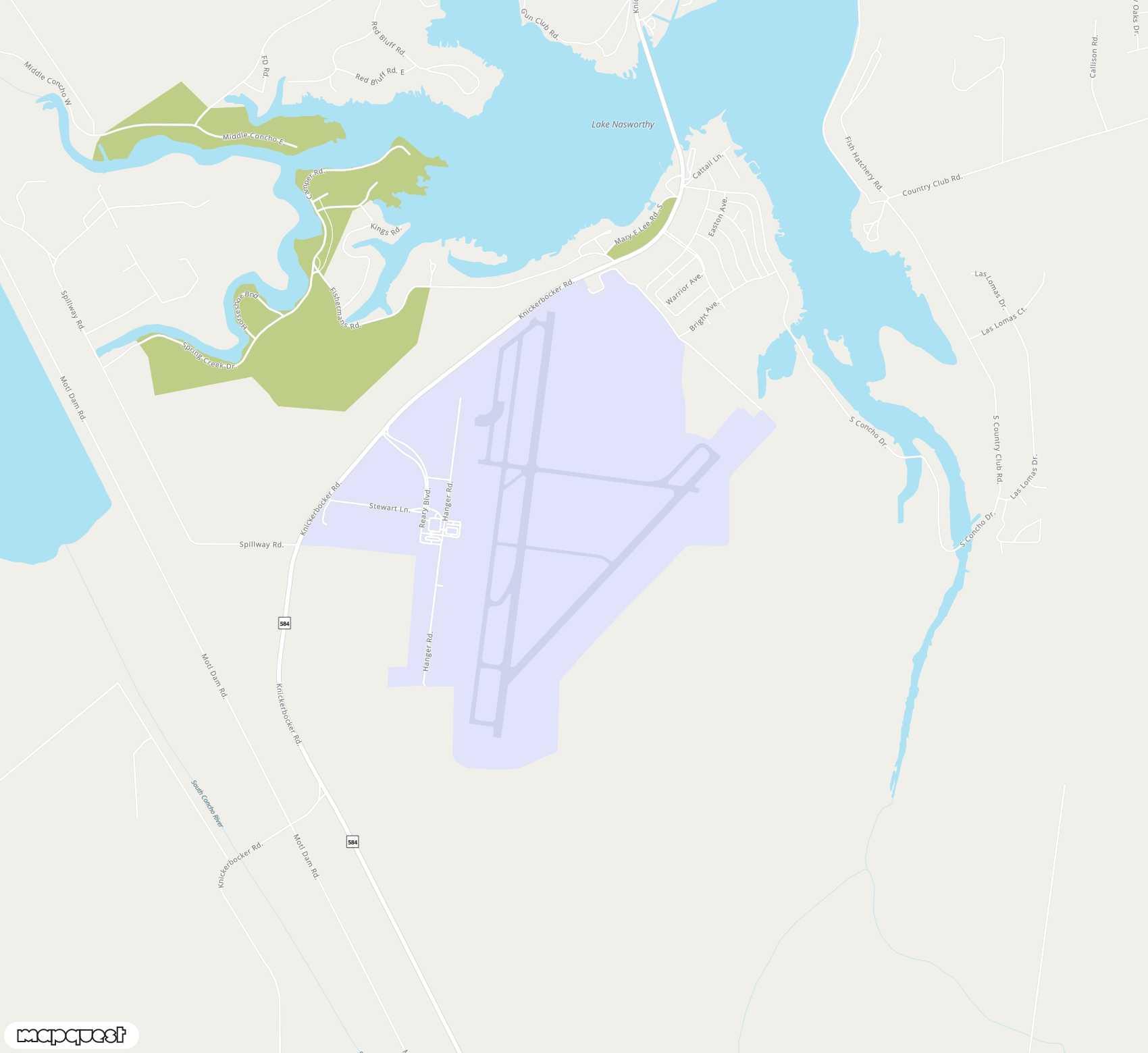 Carte de San Angelo Regional Mathis Field <span>airport (SJT)</span>