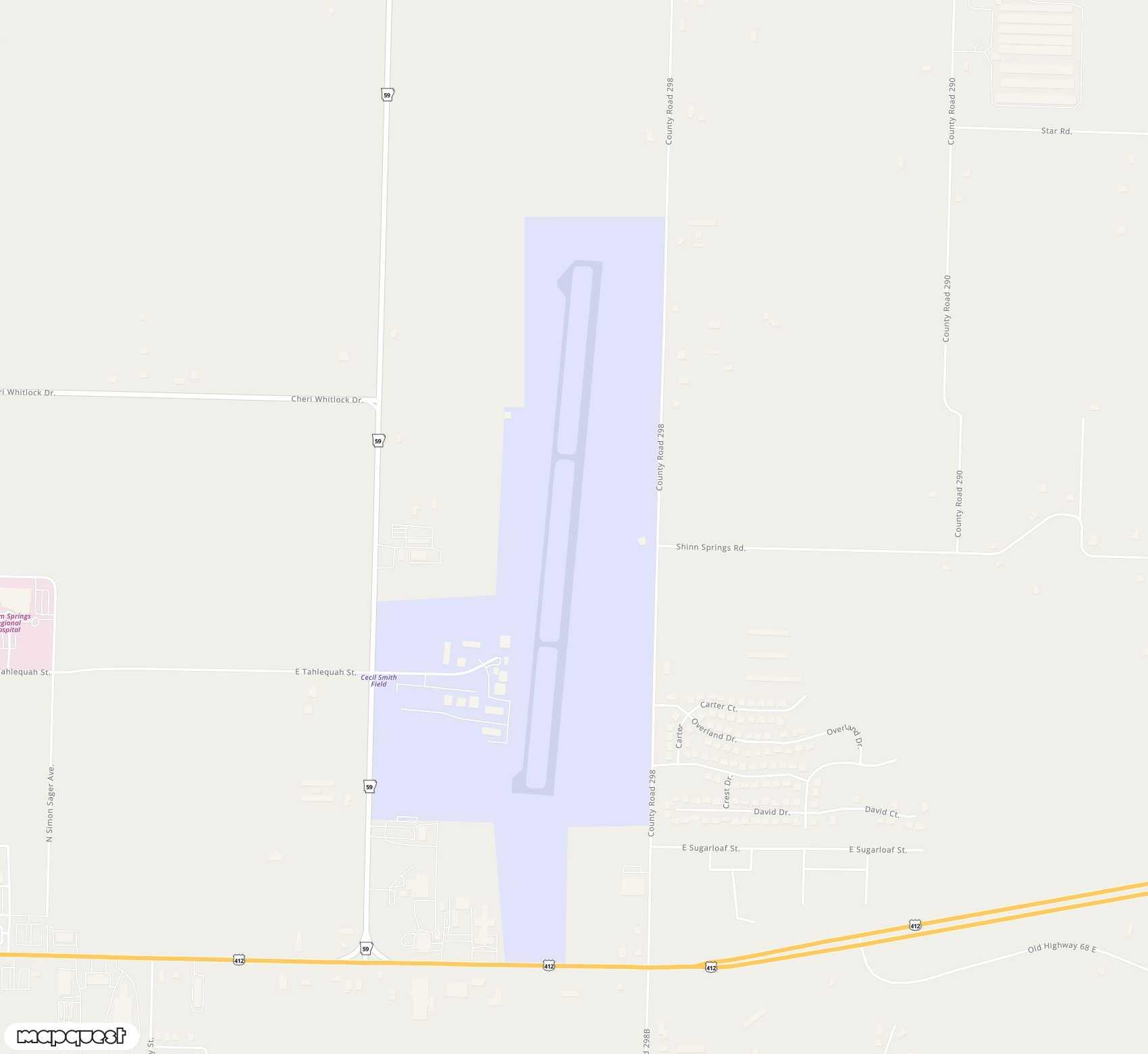 Carte de Smith Field <span>airfield (SLG)</span>