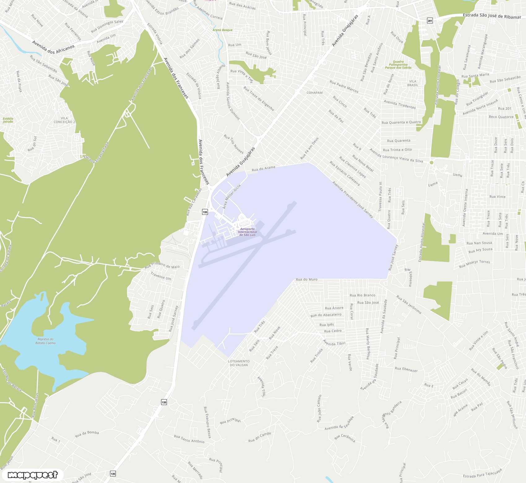 Carte de Marechal Cunha Machado <span>airport (SLZ)</span>