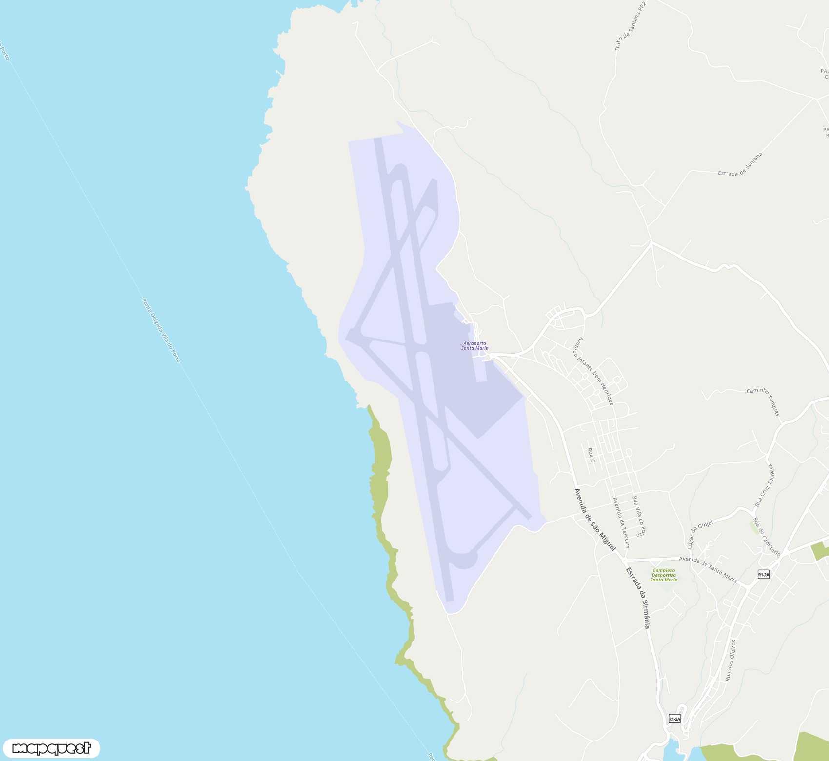 Carte de Santa Maria <span>airport (SMA)</span>