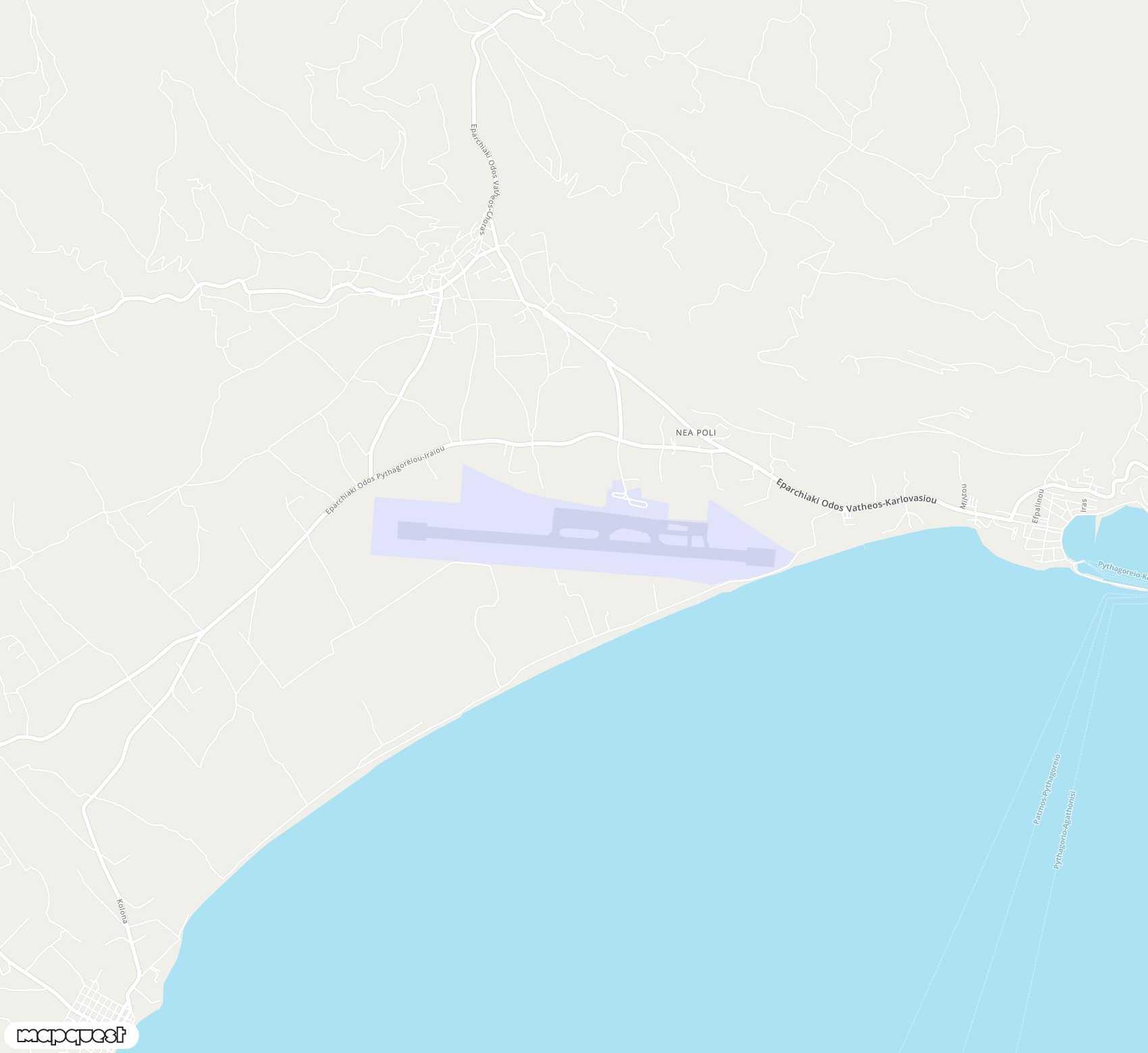 Carte de Samos <span>airport (SMI)</span>