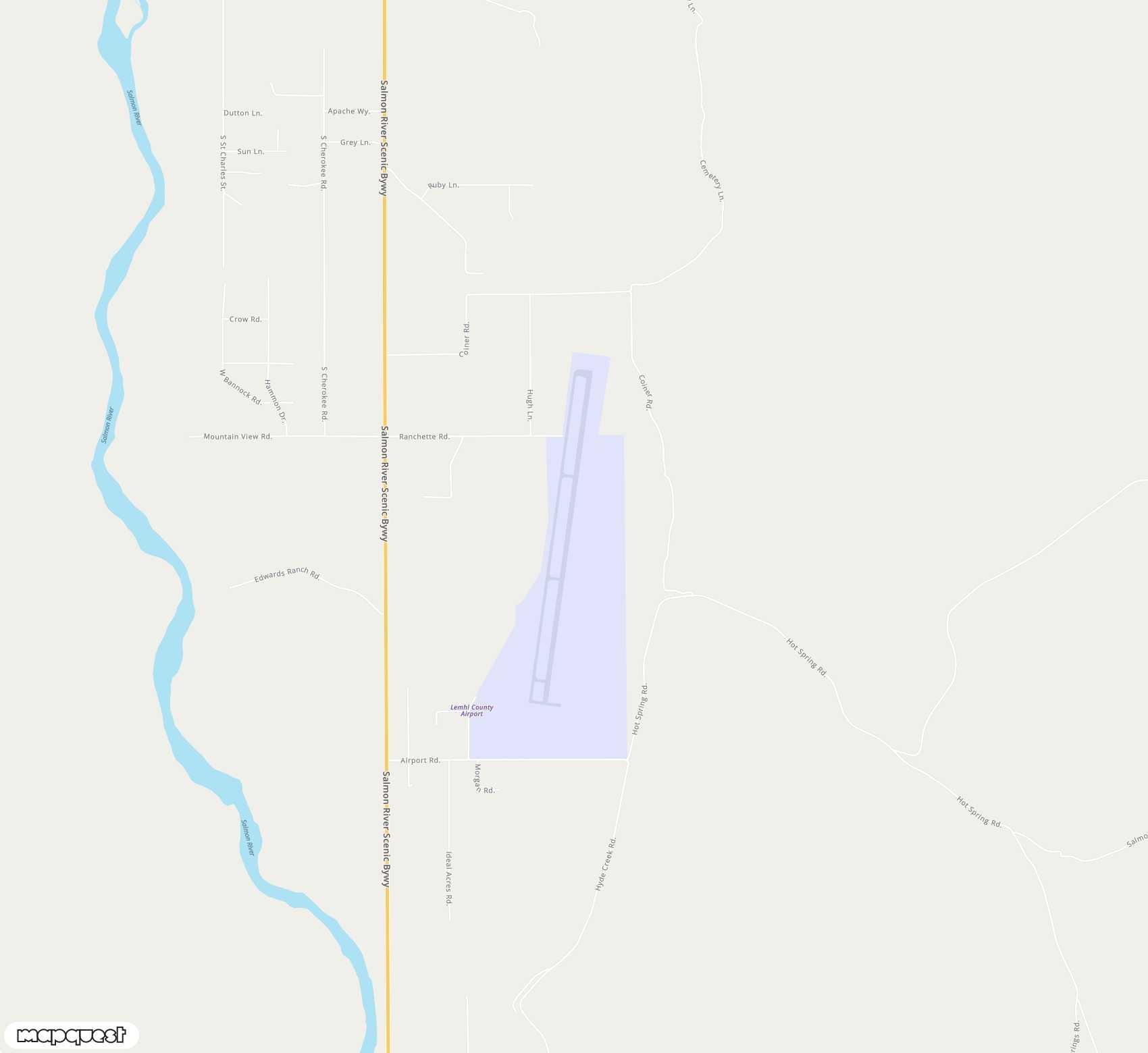 Carte de <span>Aéroport de </span>Lemhi County<span>(SMN)</span>