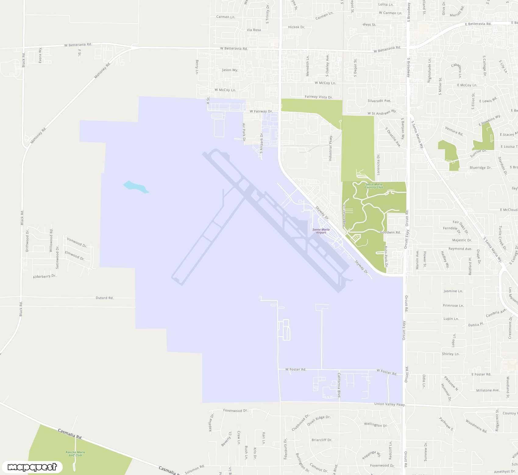 Carte de <span>Aéroport de </span>Santa Maria Public Captain G Allan Hancock Field<span>(SMX)</span>