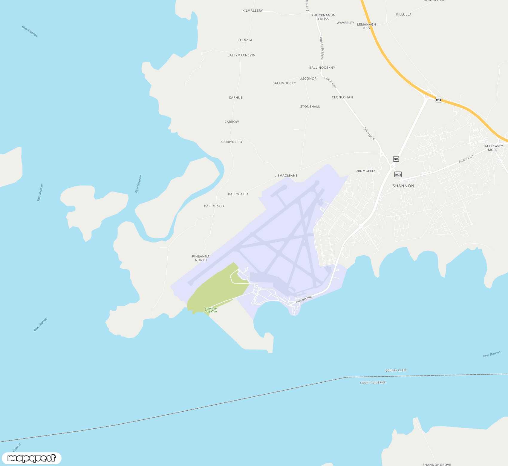 Carte de Shannon <span>international airport (SNN)</span>