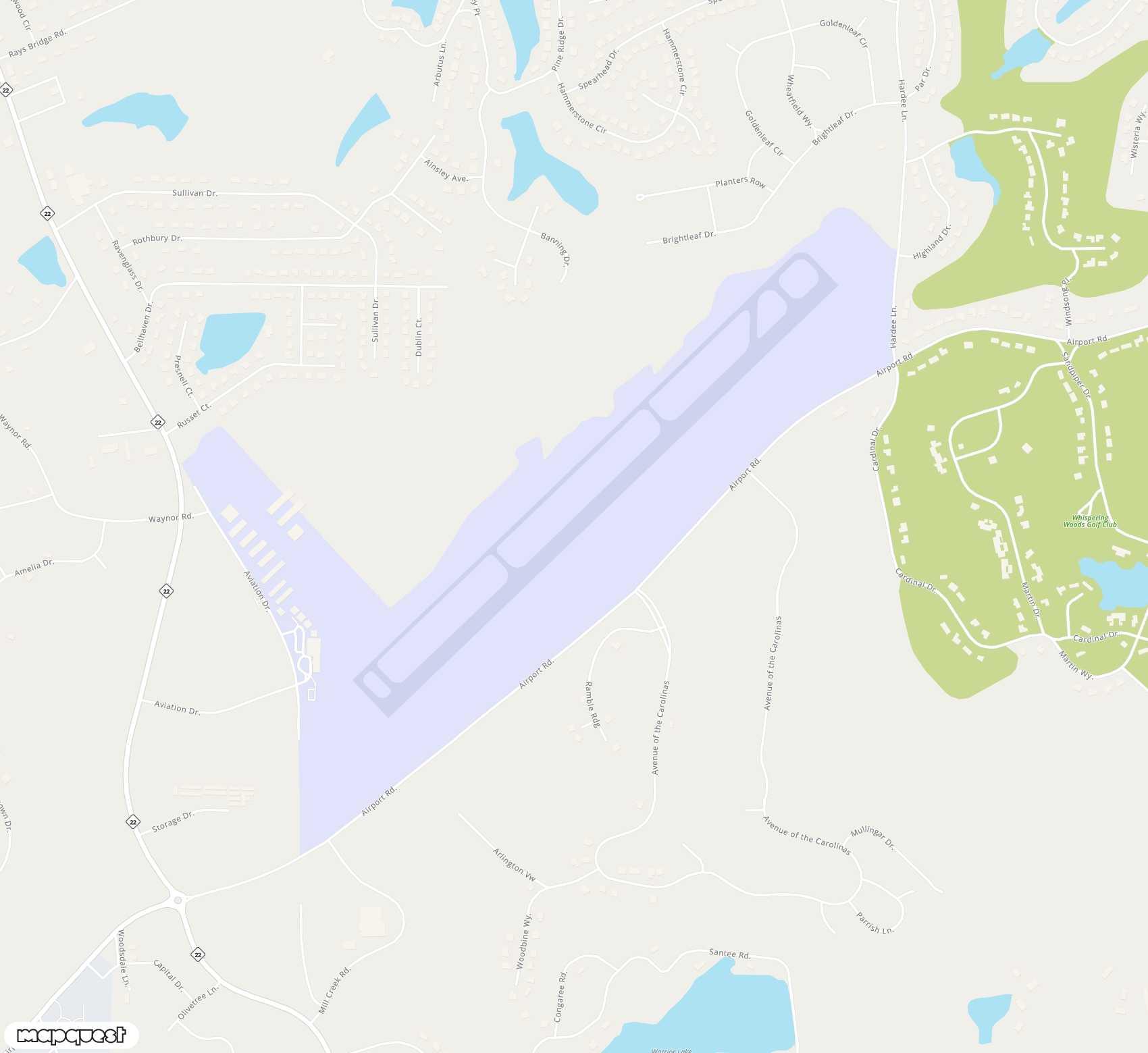 Carte de <span>Aérodrome de </span>Moore County<span>(SOP)</span>