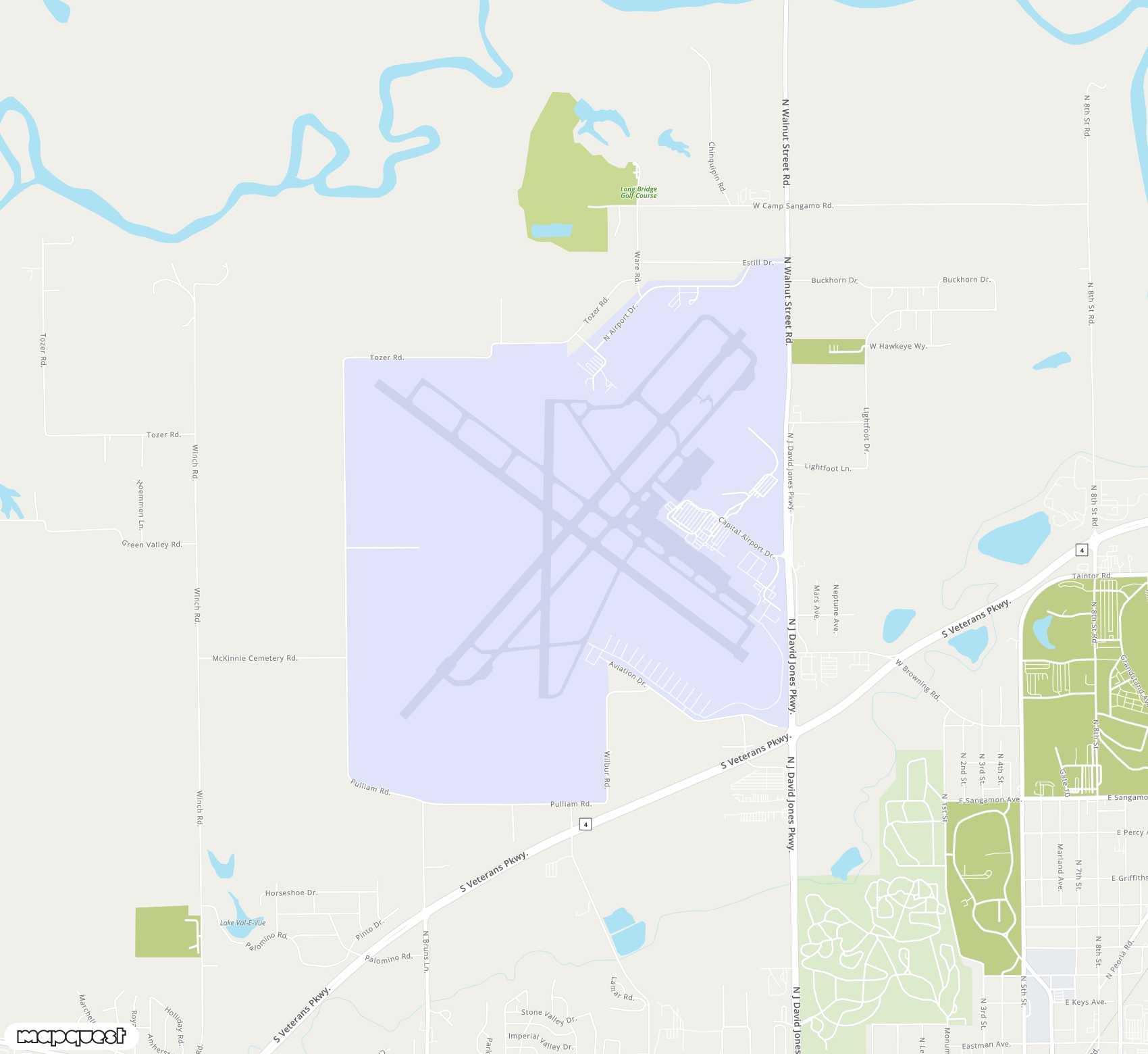 Carte de Abraham Lincoln Capital <span>airport (SPI)</span>