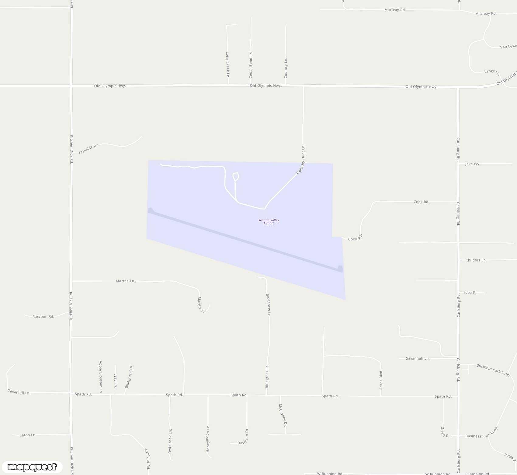 Carte de <span>Aérodrome de </span>Sequim Valley<span>(SQV)</span>