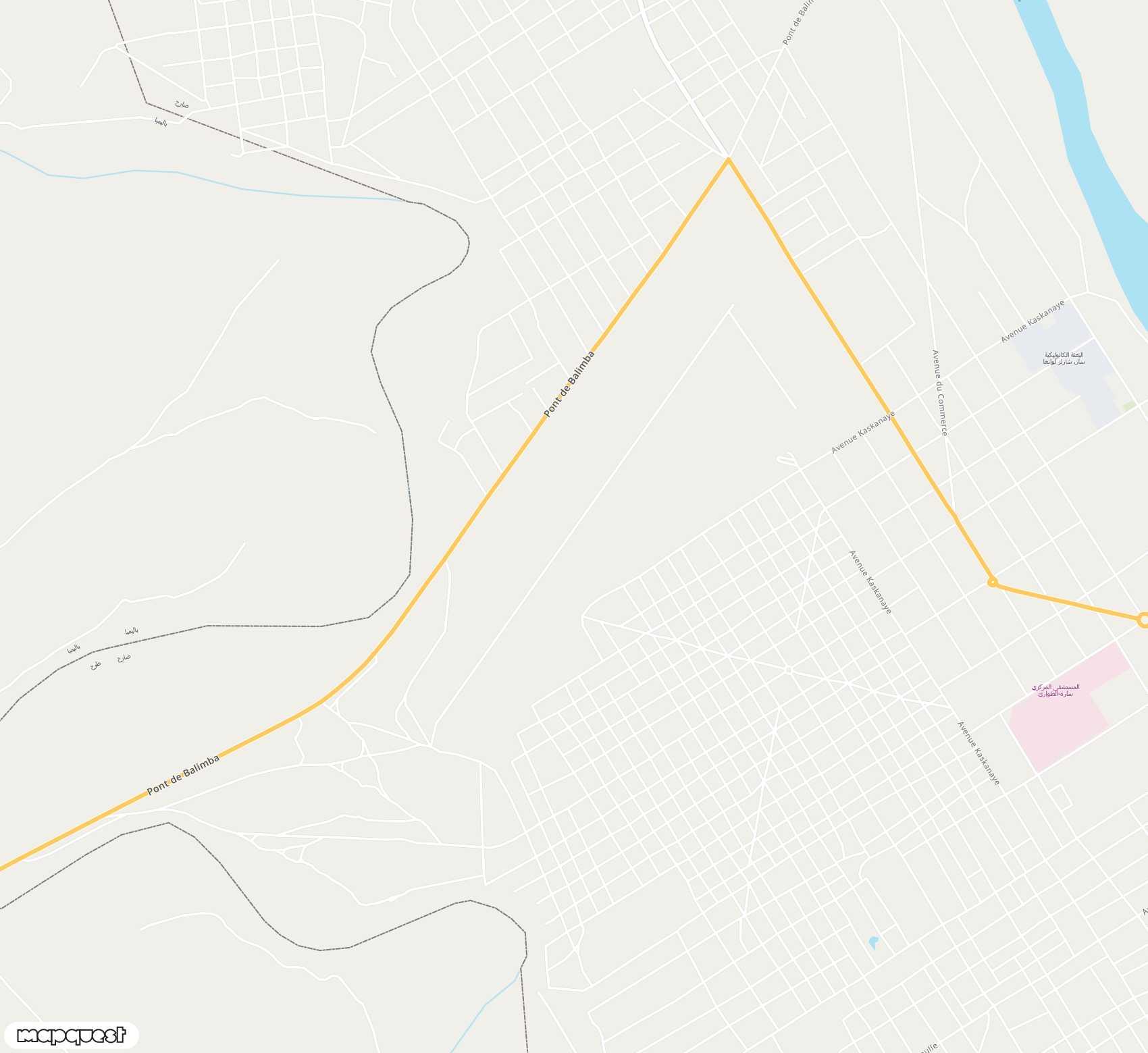 Carte de <span>Aérodrome de </span>Sarh<span>(SRH)</span>