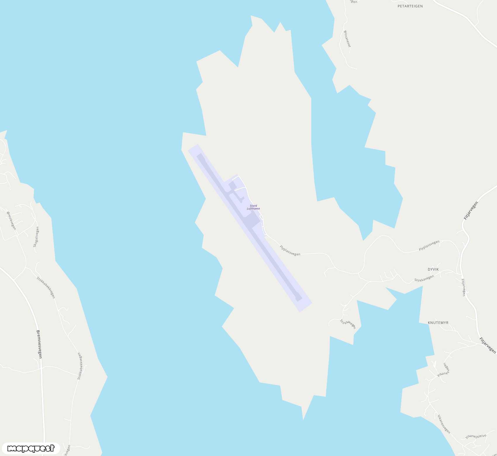 Carte de Stord, Sørstokken <span>airport (SRP)</span>
