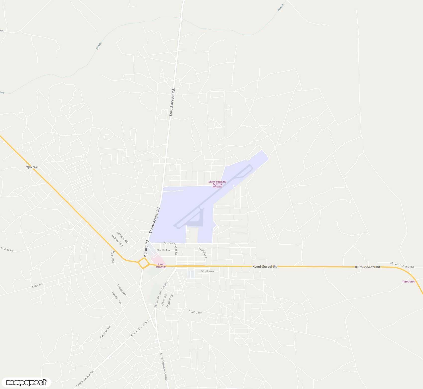 Carte de <span>Aéroport de </span>Soroti<span>(SRT)</span>