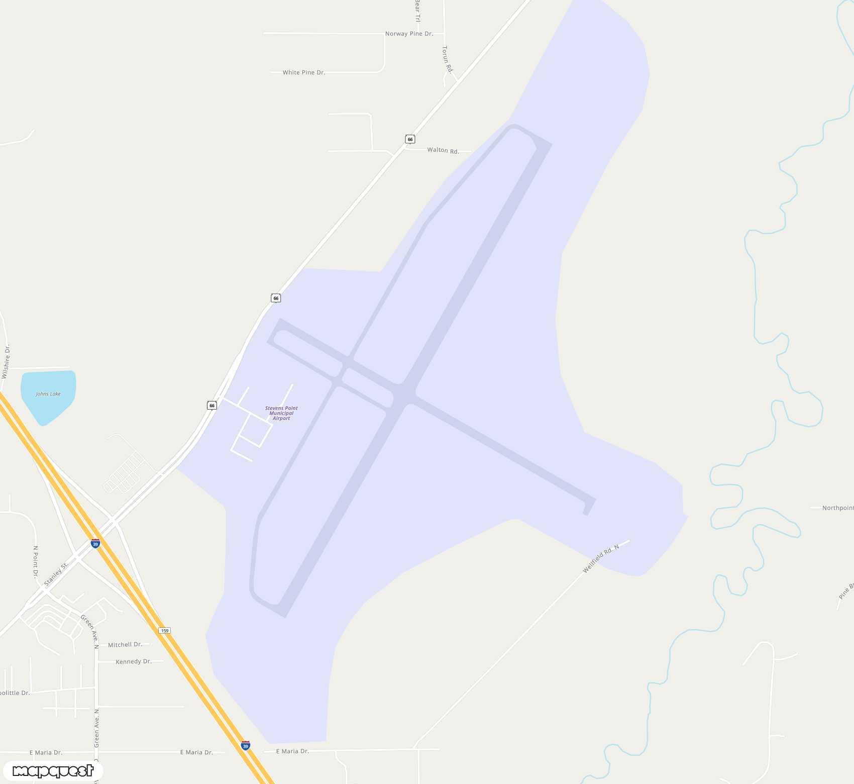 Carte de <span>Aérodrome de </span>Stevens Point Municipal<span>(STE)</span>