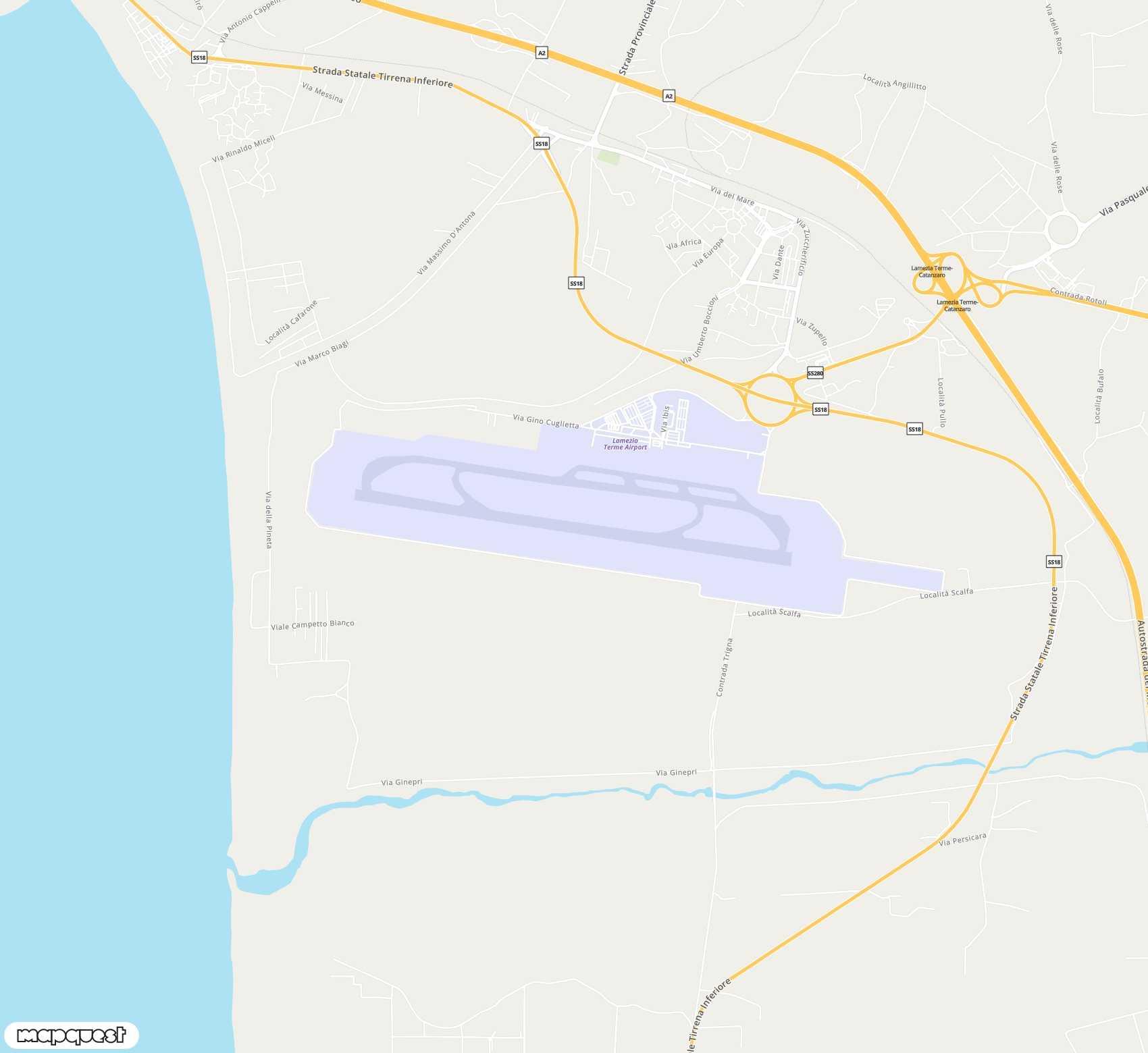 Carte de Lamezia Terme <span>airport (SUF)</span>