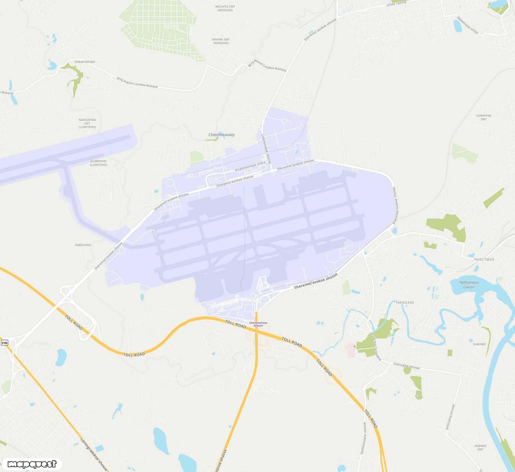 Carte de <span>Aéroport international de </span>Sheremetyevo<span>(SVO)</span>