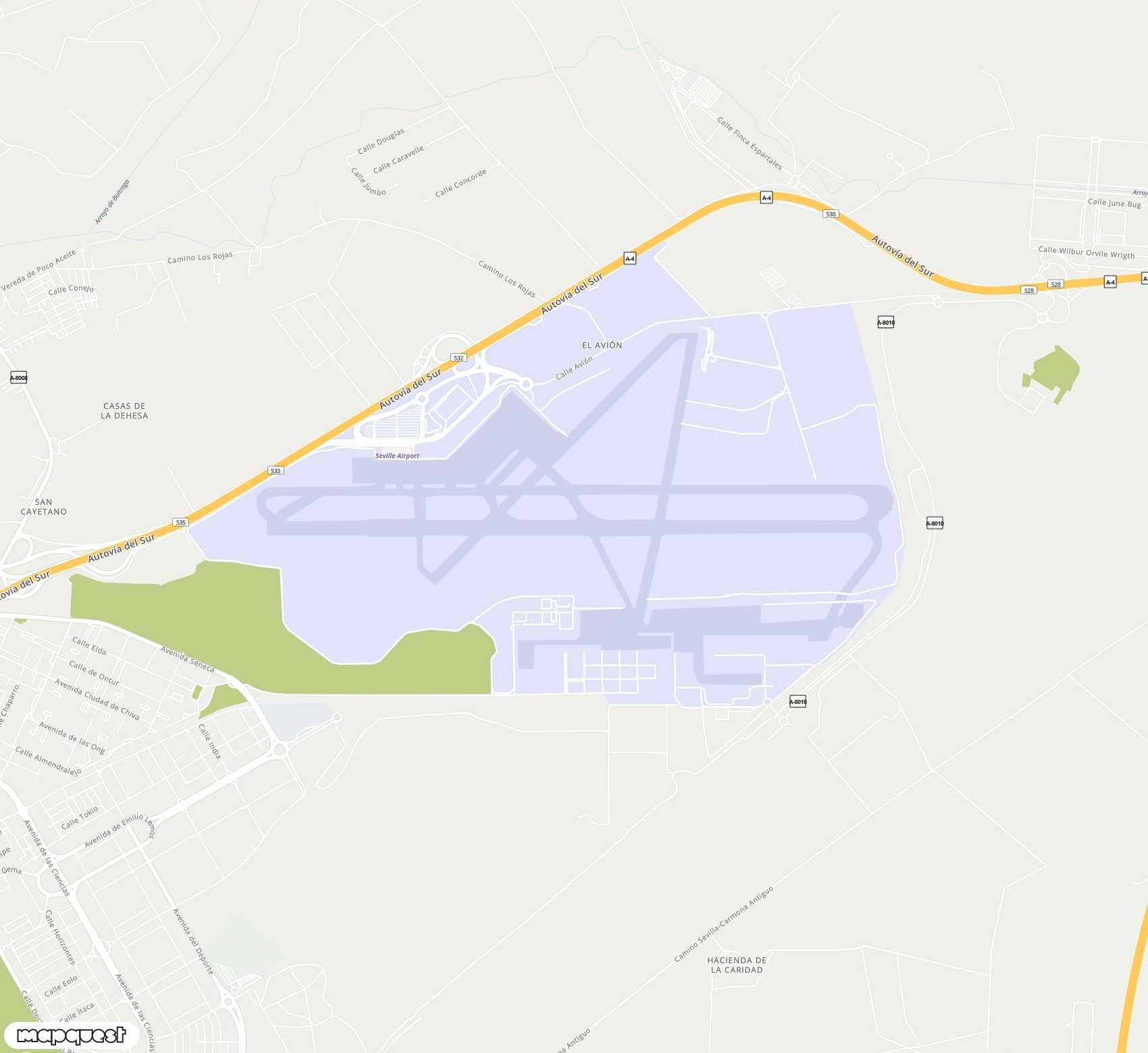 Carte de Sevilla <span>airport (SVQ)</span>