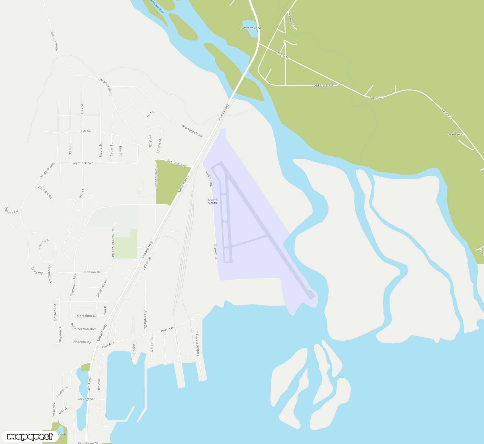 Carte de <span>Aéroport de </span>Seward<span>(SWD)</span>