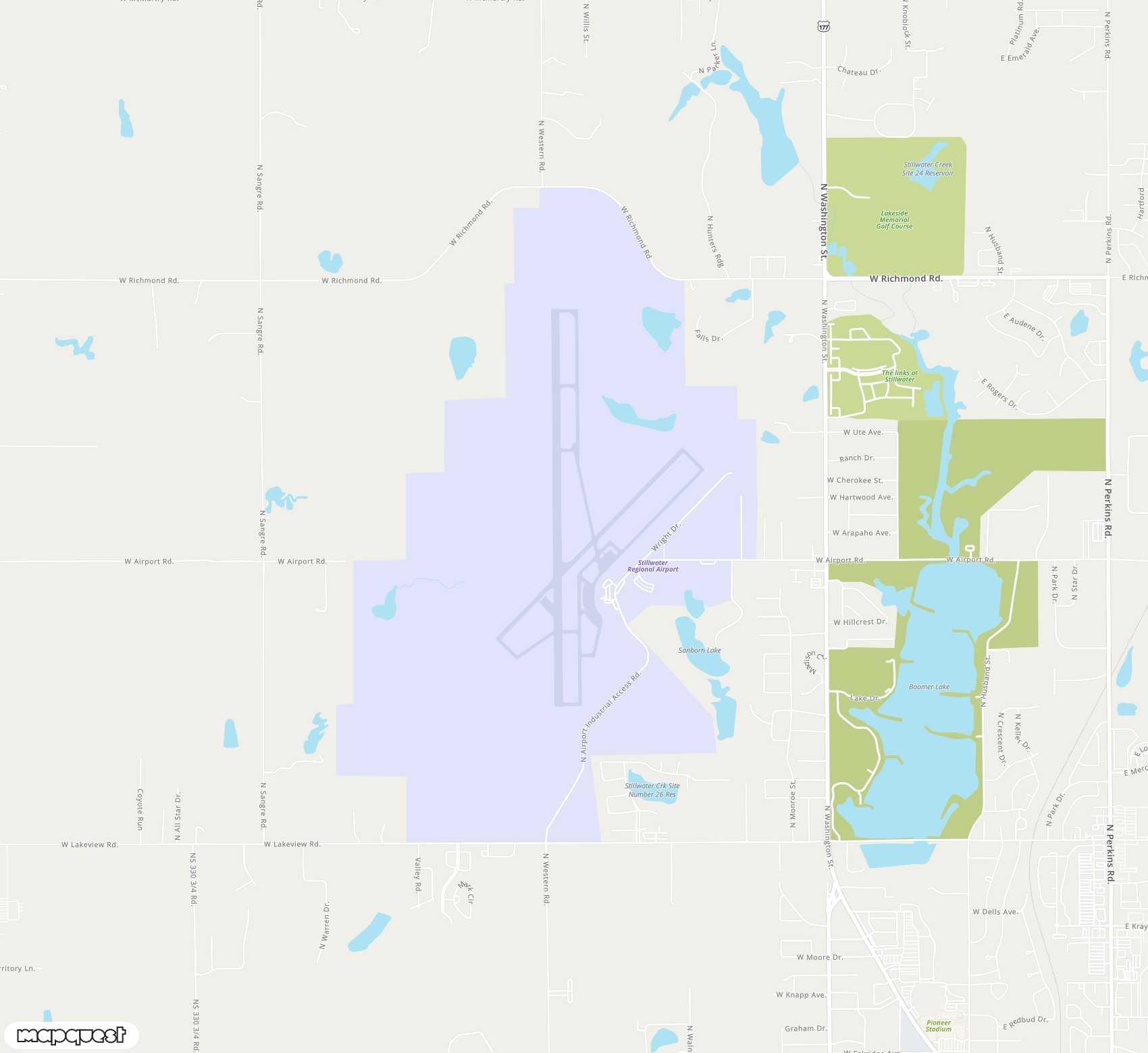 Carte de Stillwater Regional <span>airport (SWO)</span>