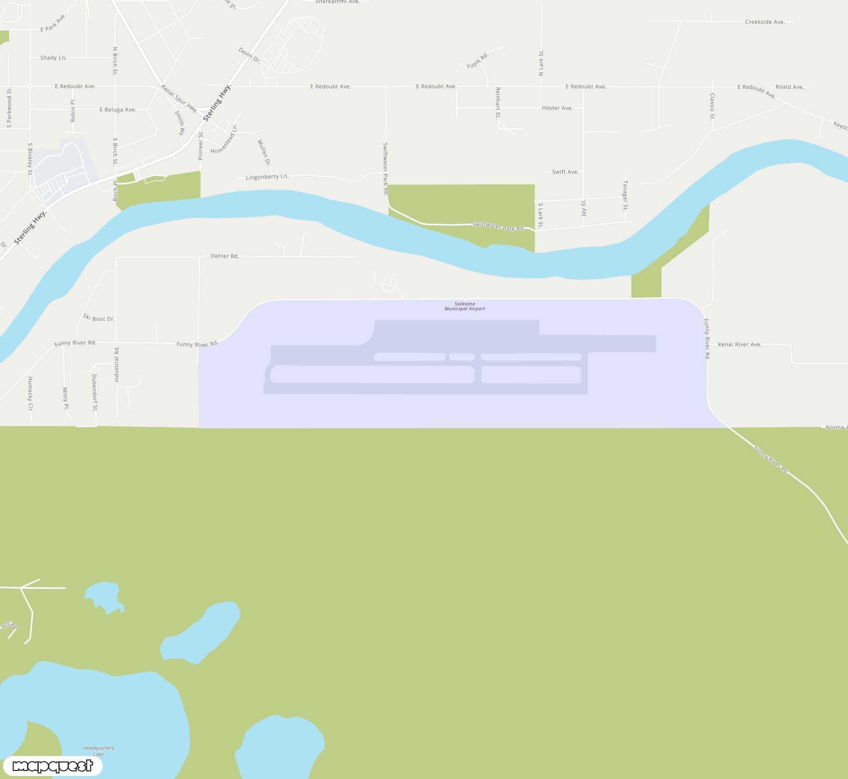 Carte de <span>Aéroport de </span>Soldotna<span>(SXQ)</span>