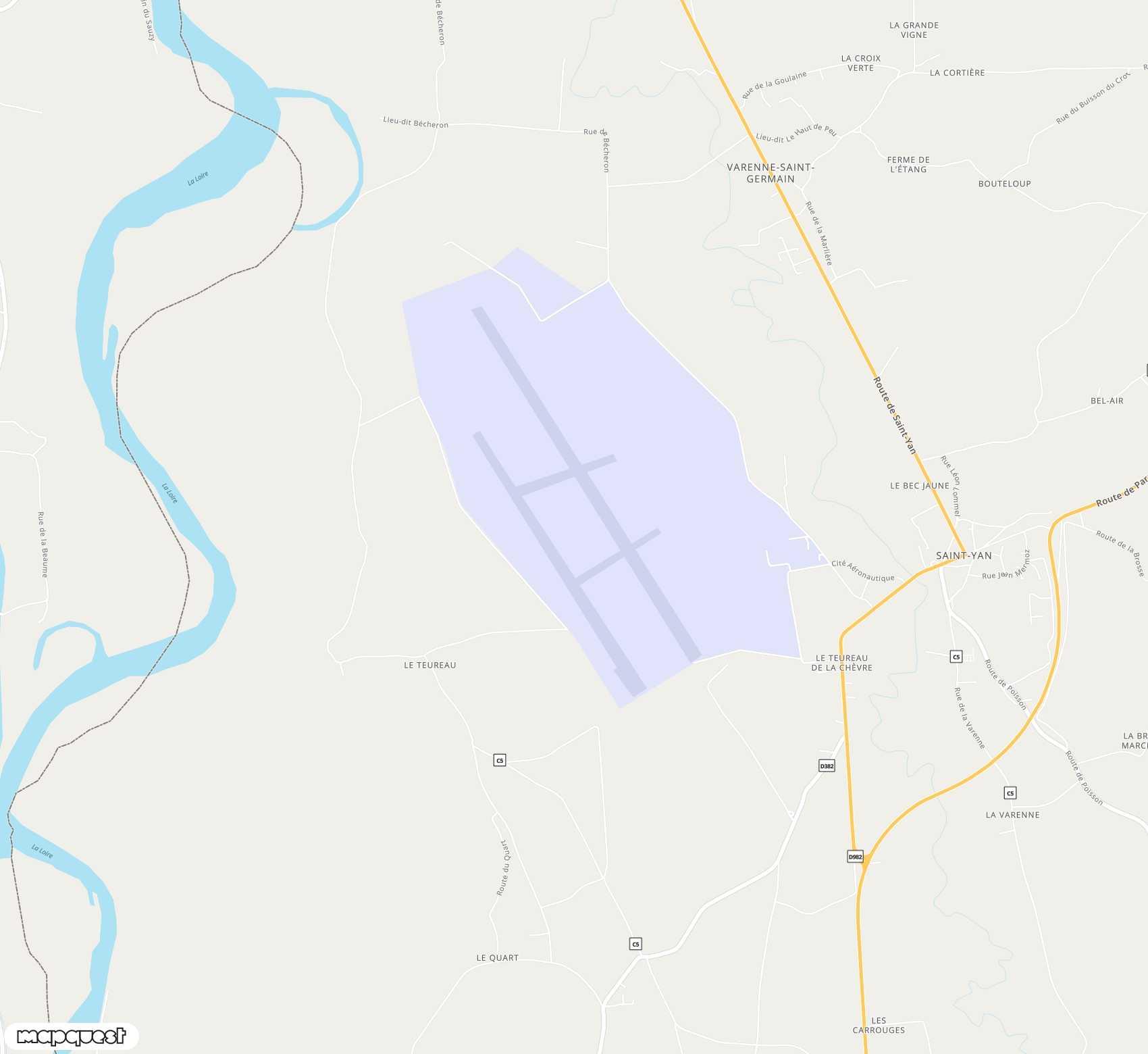 Carte de <span>Aéroport de </span>Saint-Yan<span>(SYT)</span>