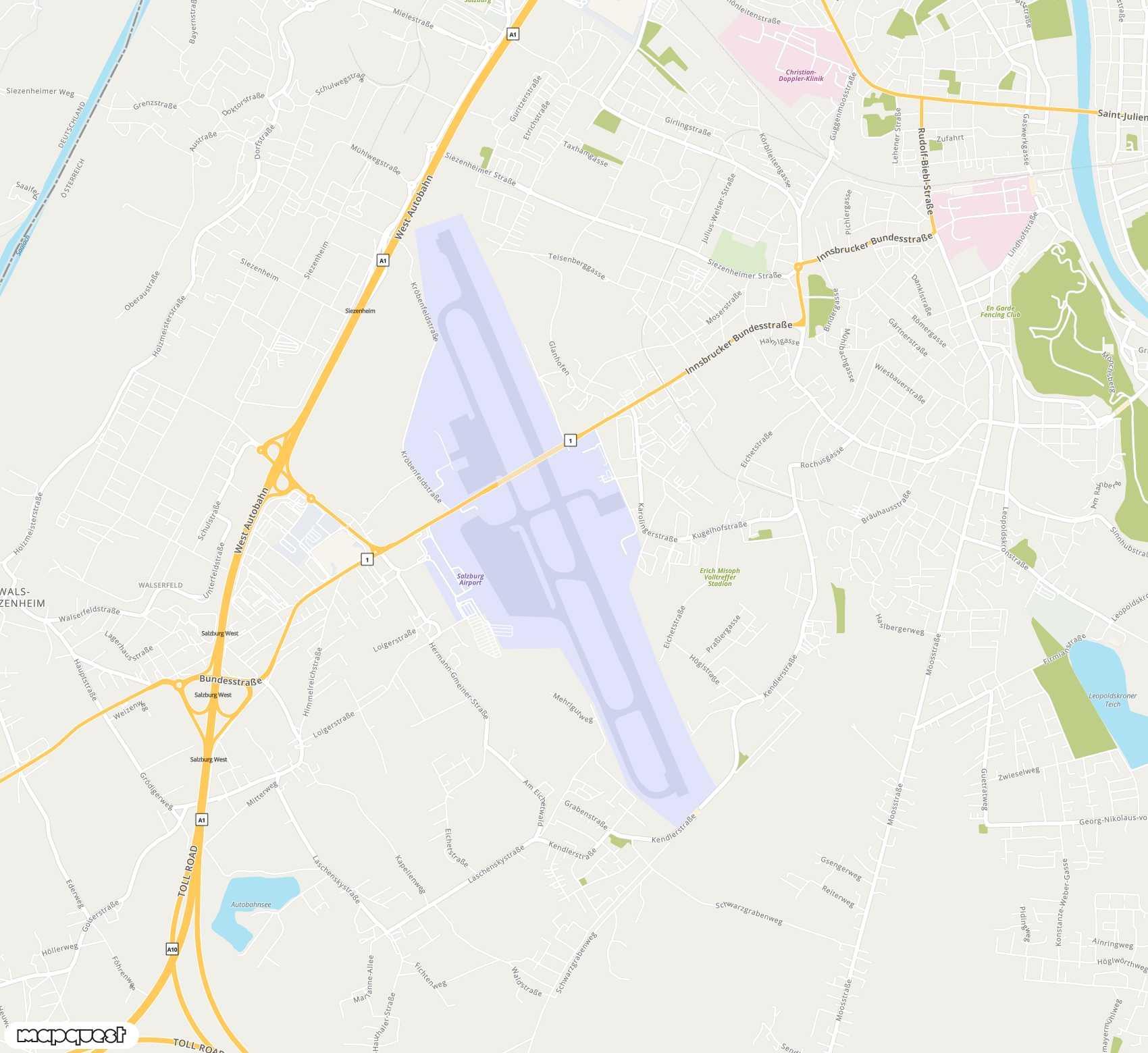 Carte de Salzburg <span>airport (SZG)</span>