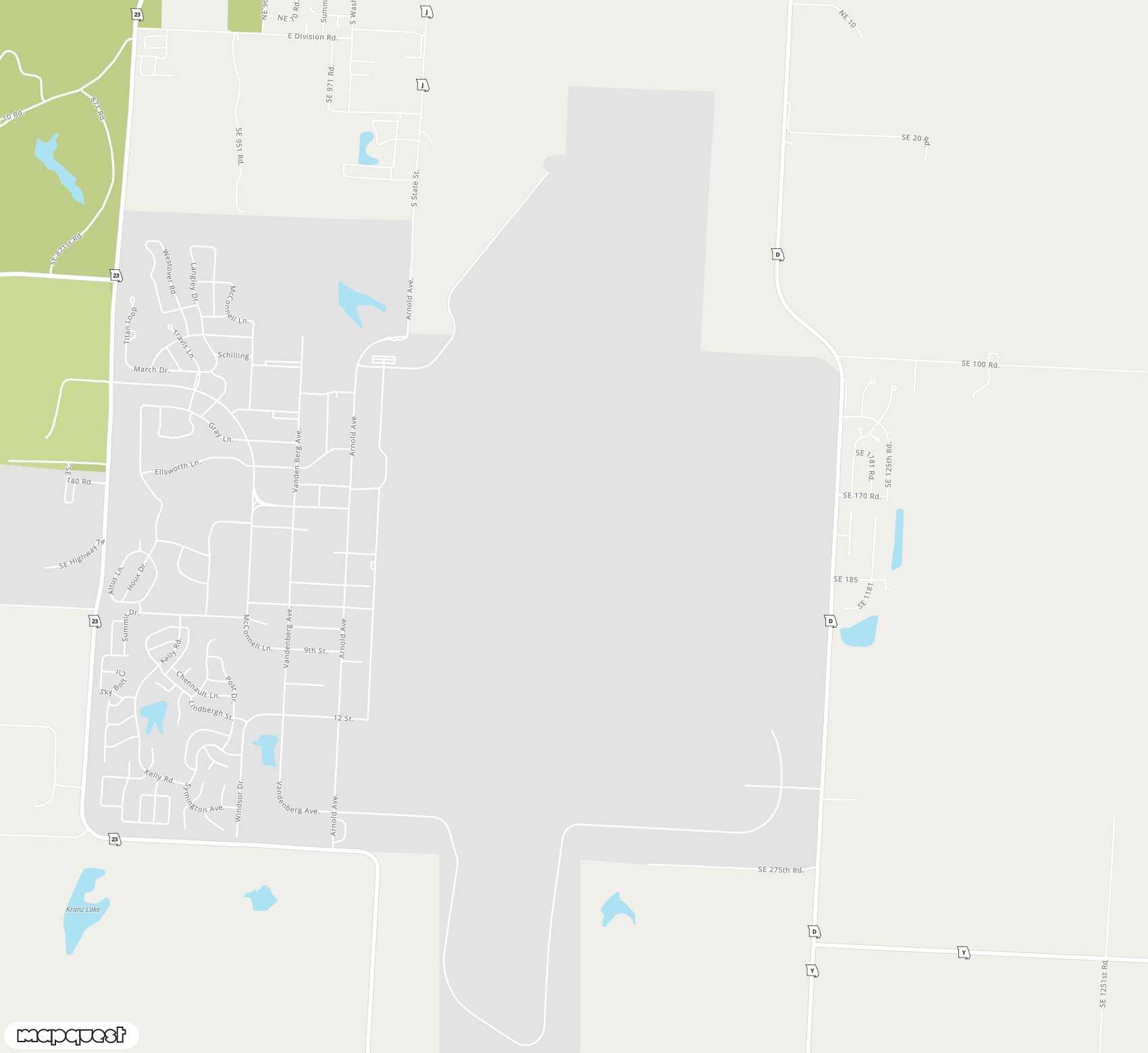 Carte de Whiteman Air Force Base <span>airport (SZL)</span>