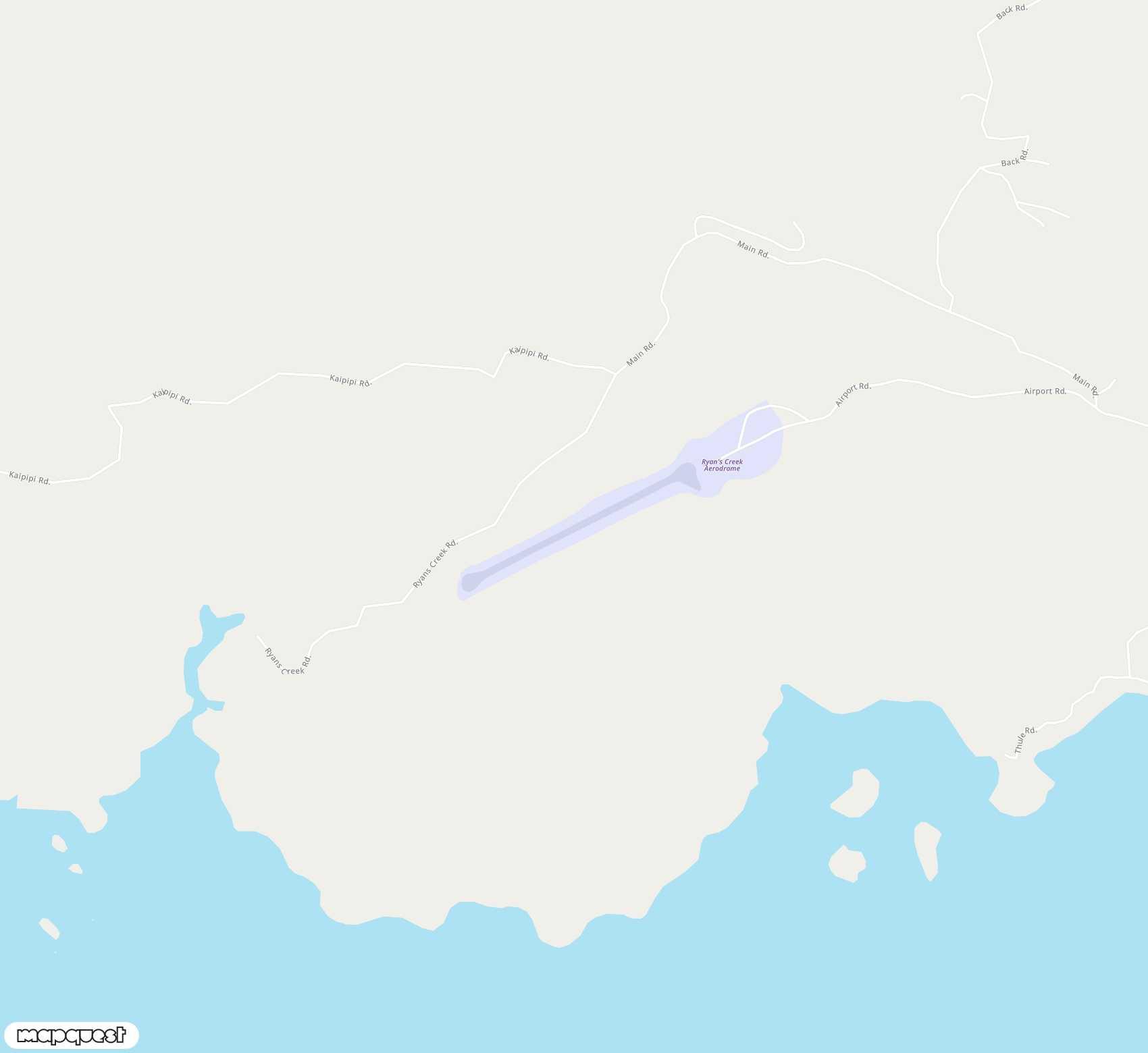 Carte de Ryan's Creek Aerodrome <span>airfield (SZS)</span>