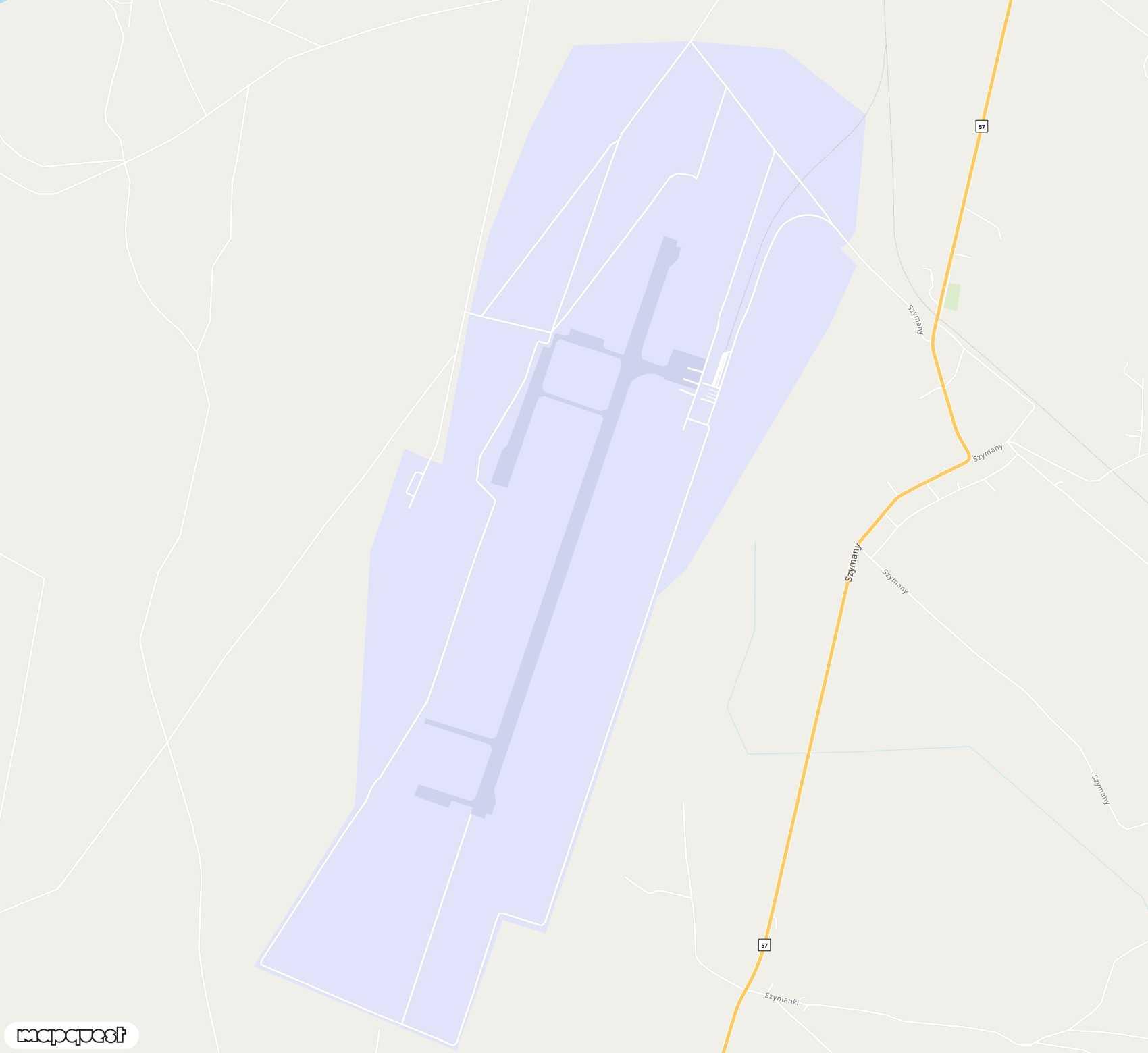 Carte de Olsztyn-Mazury <span>airport (SZY)</span>