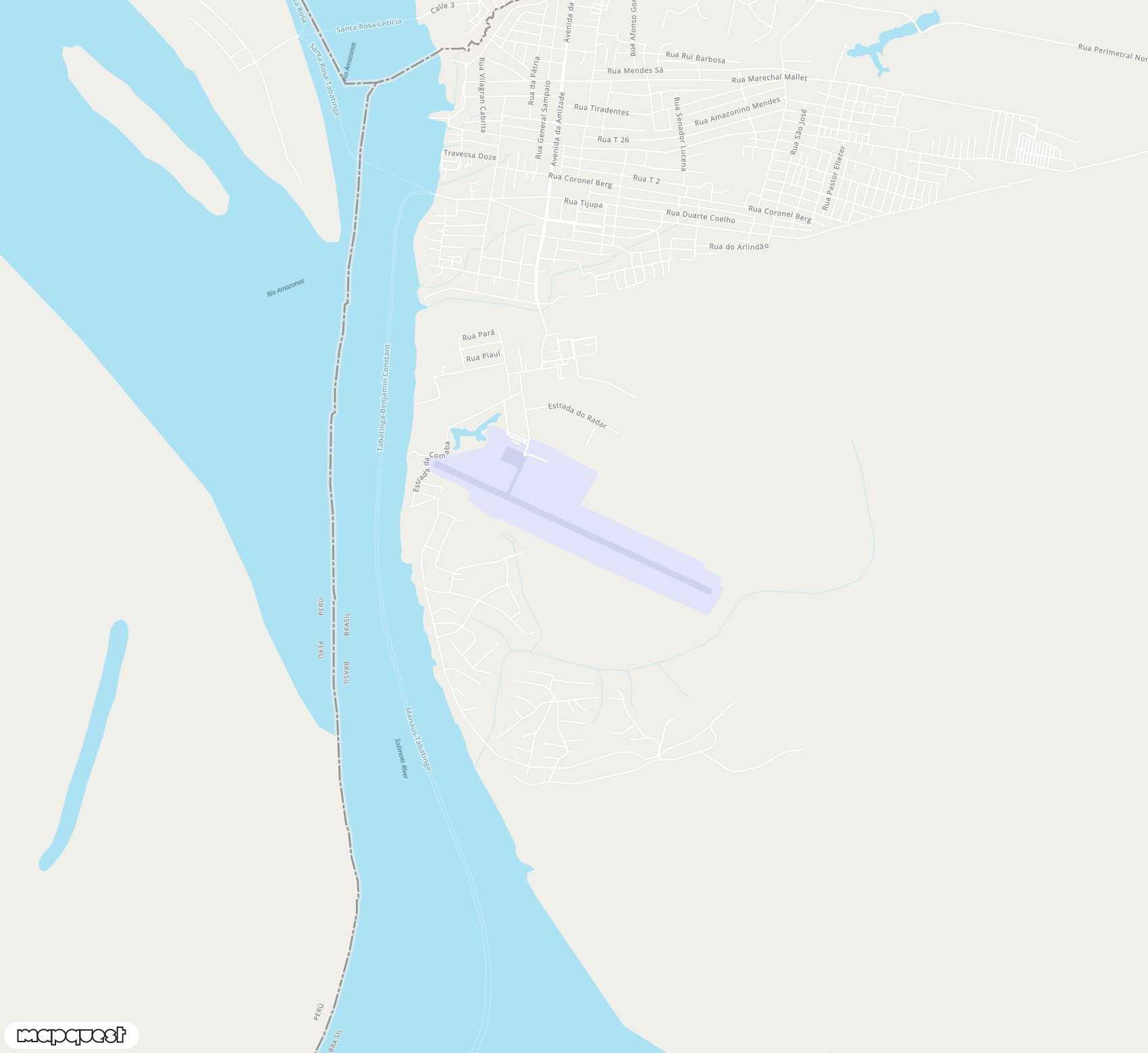 Carte de <span>Aéroport de </span>Tabatinga<span>(TBT)</span>