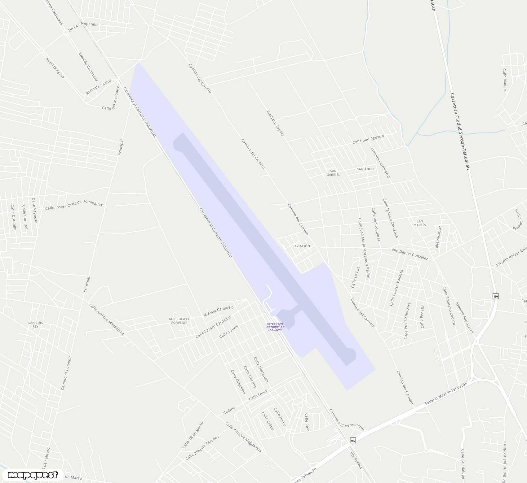 Carte de <span>Aérodrome de </span>Tehuacan<span>(TCN)</span>