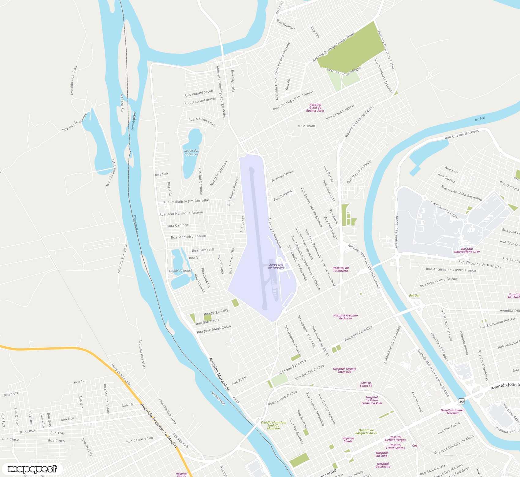 Carte de <span>Aéroport de </span>Senador Petrônio Portela<span>(THE)</span>