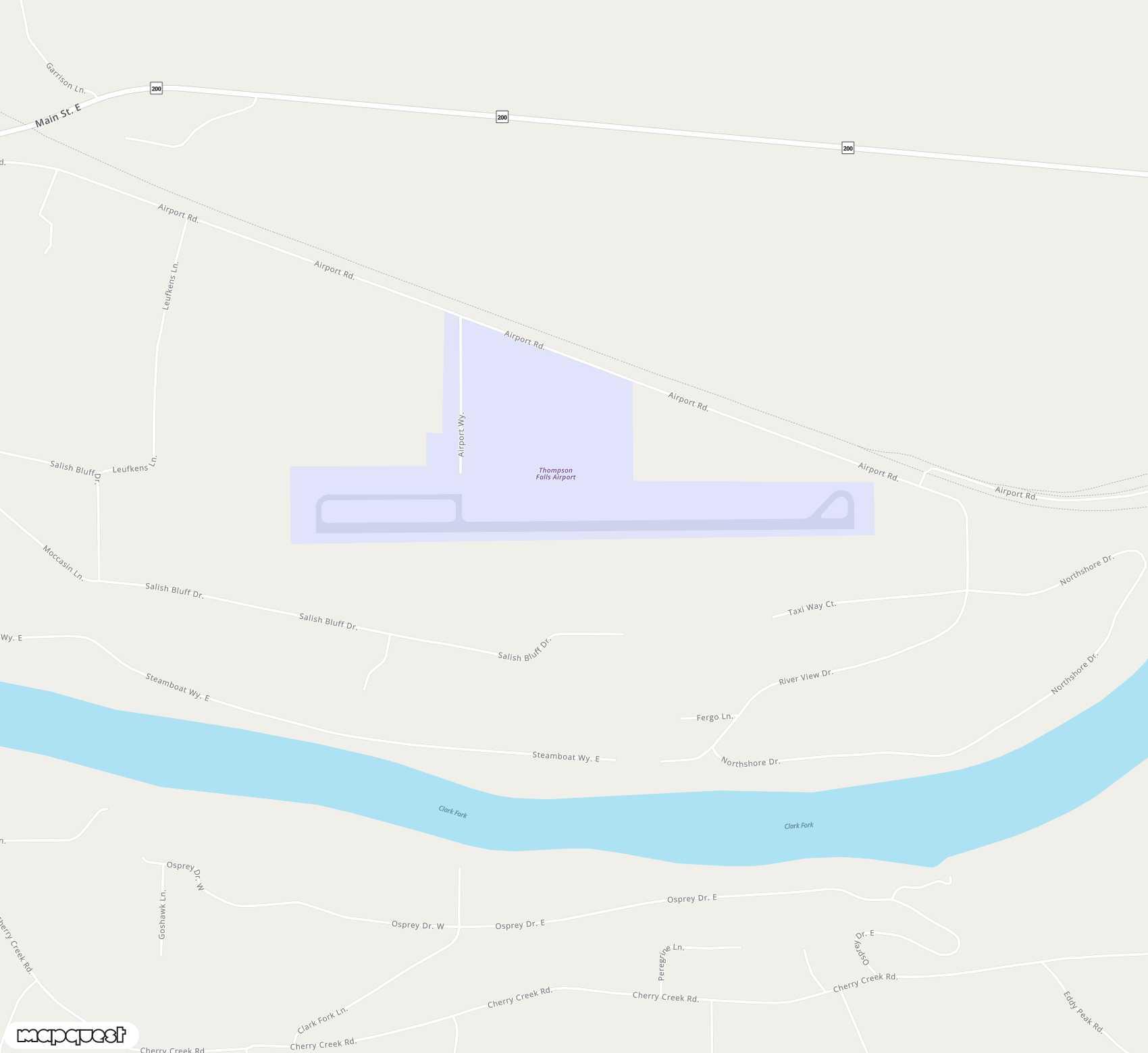 Carte de <span>Aérodrome de </span>Thompson Falls<span>(THM)</span>