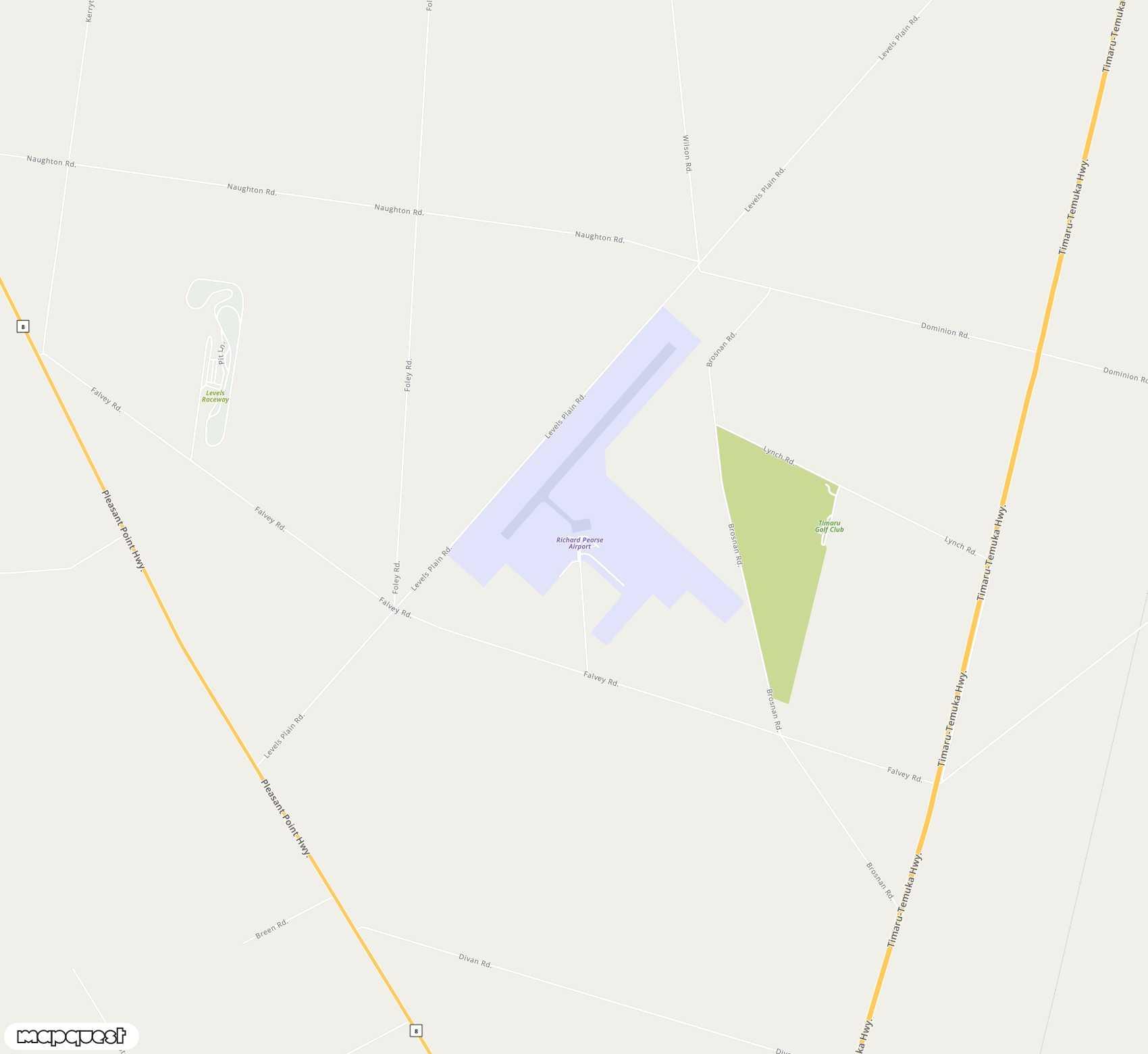 Carte de Timaru <span>airport (TIU)</span>
