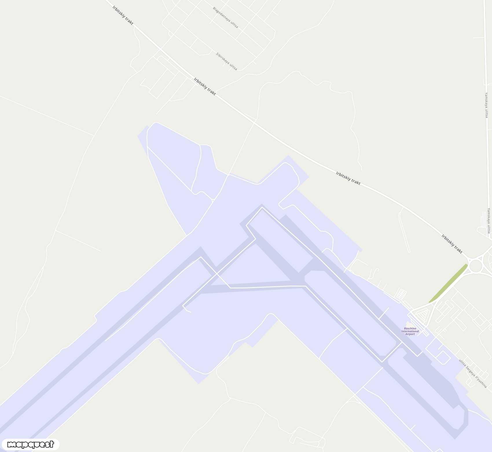 Carte de <span>Aéroport de </span>Roshchino<span>(TJM)</span>