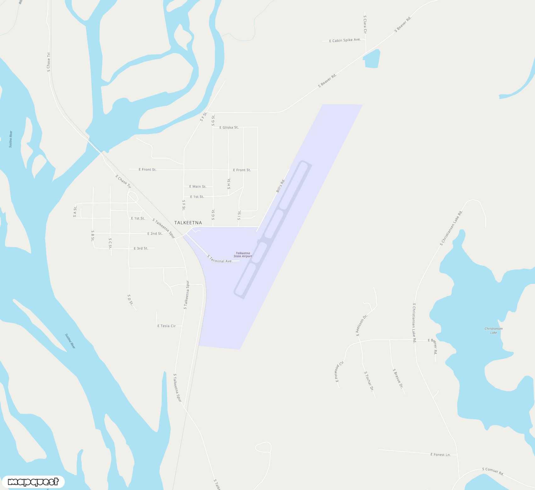 Carte de Talkeetna <span>airport (TKA)</span>