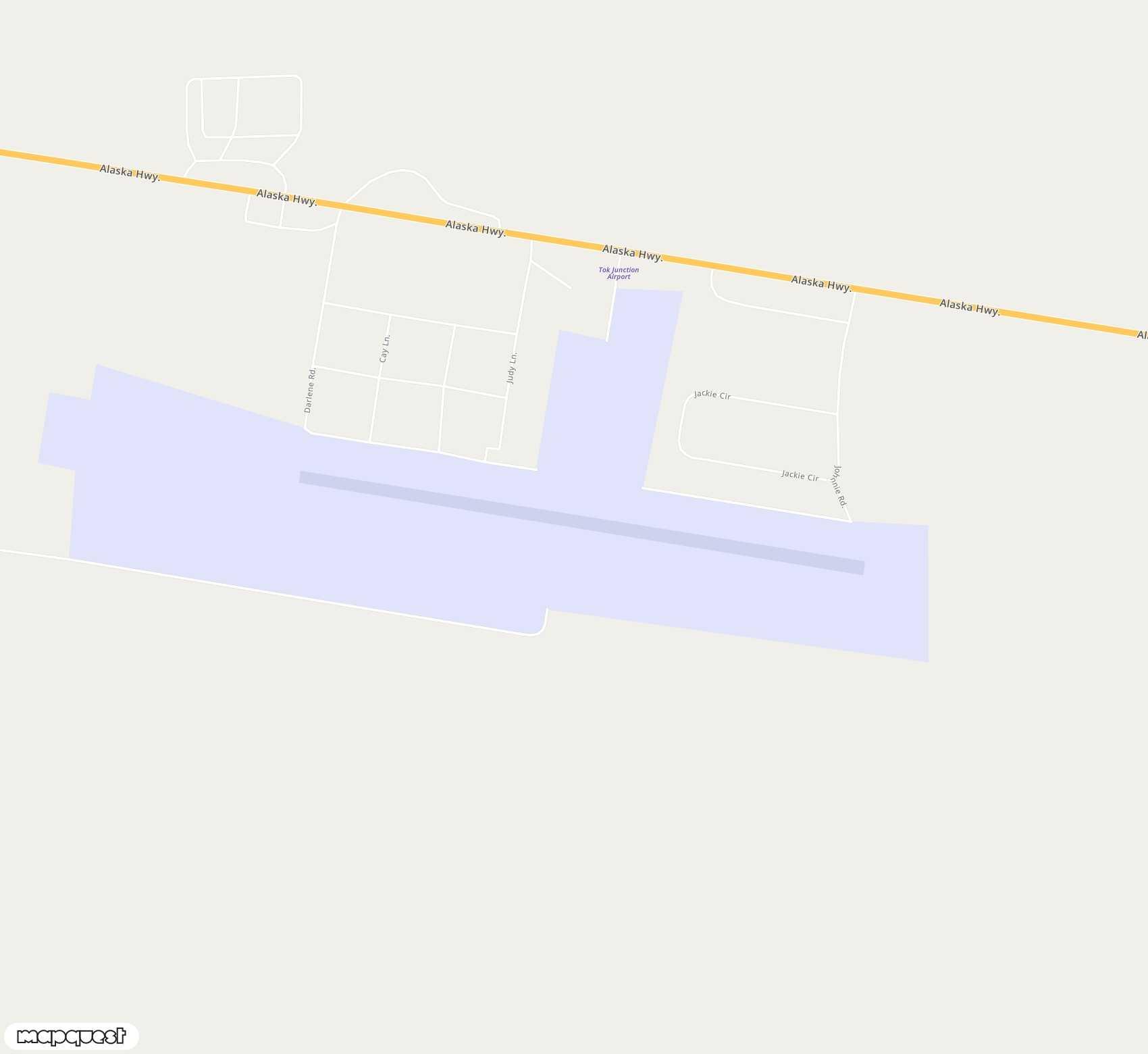 Carte de <span>Aérodrome de </span>Tok Junction<span>(TKJ)</span>