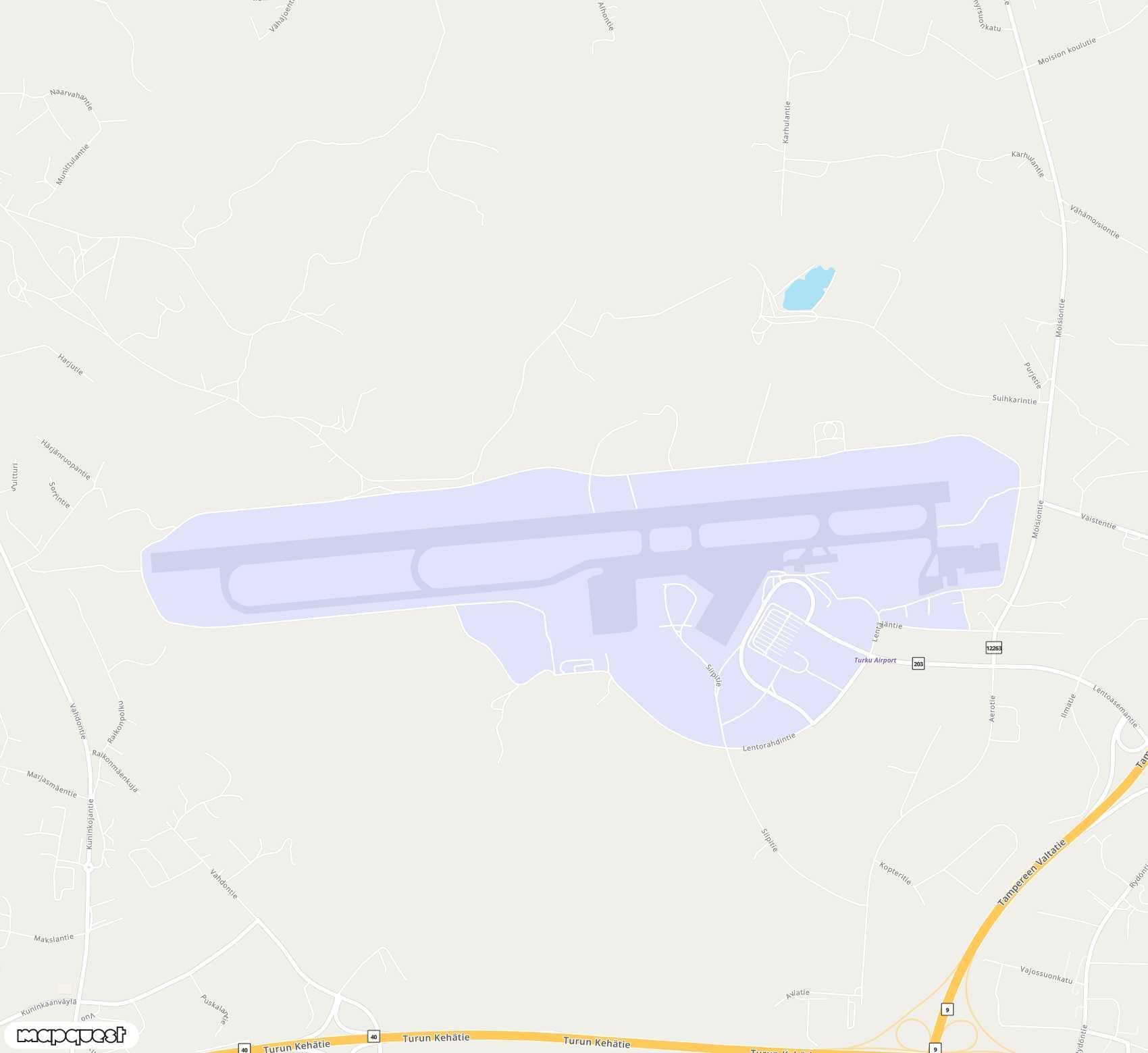 Carte de Turku <span>airport (TKU)</span>