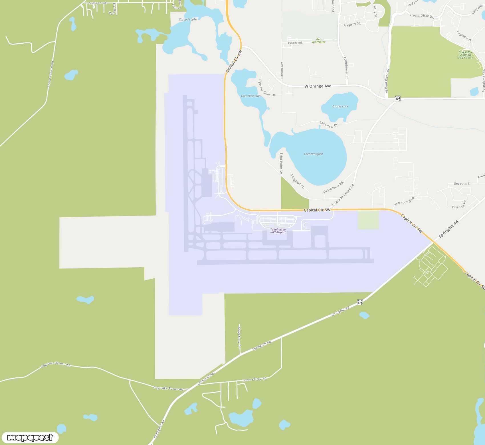 Carte de Tallahassee Regional <span>airport (TLH)</span>