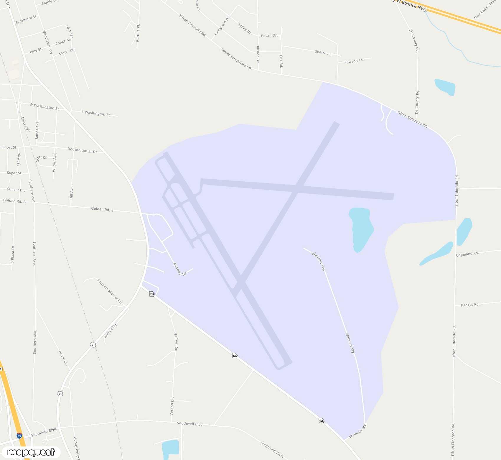 Carte de <span>Aérodrome de </span>Henry Tift Myers<span>(TMA)</span>