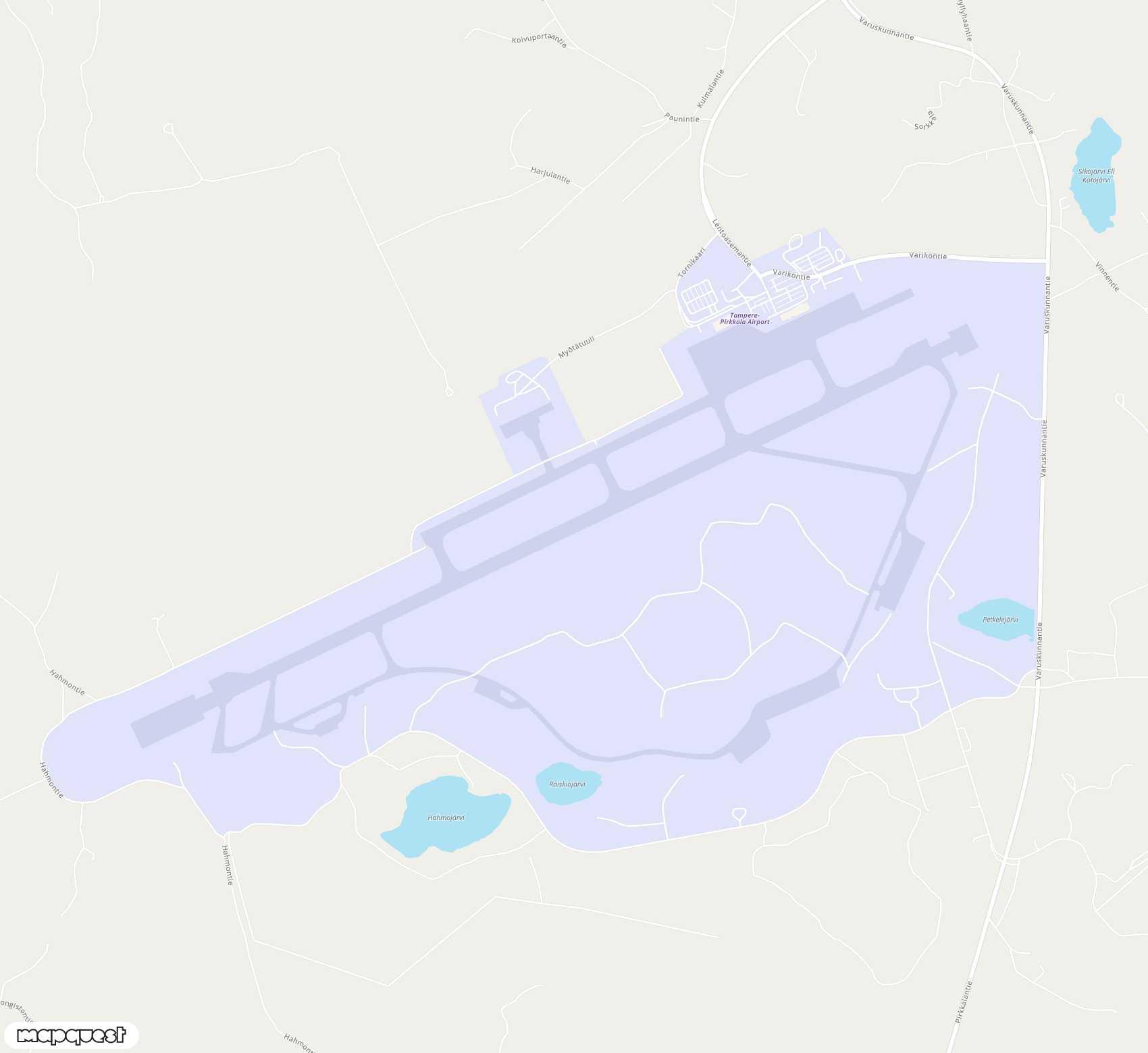 Carte de Tampere-Pirkkala <span>airport (TMP)</span>