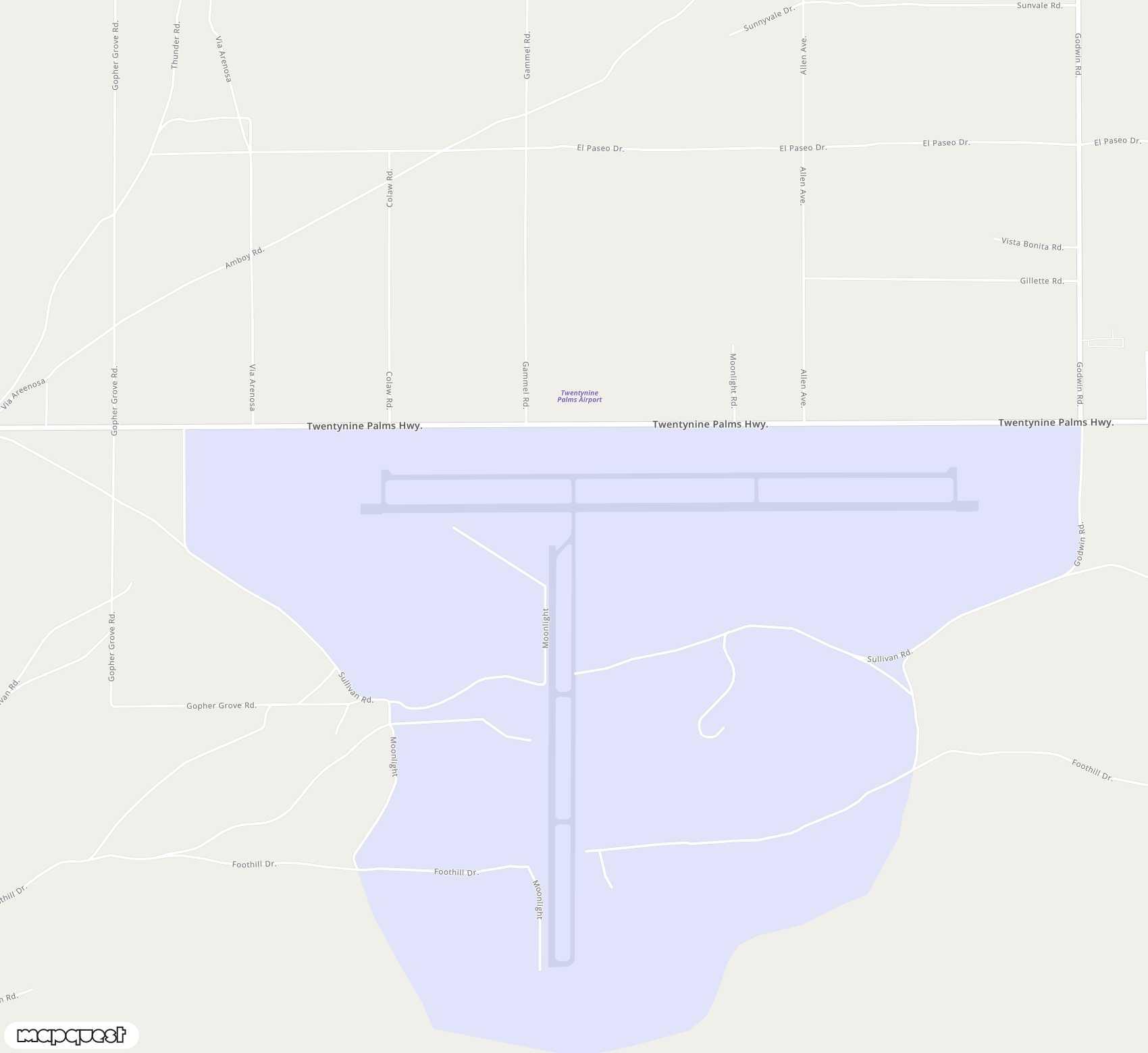 Carte de <span>Aérodrome de </span>Twentynine Palms<span>(TNP)</span>