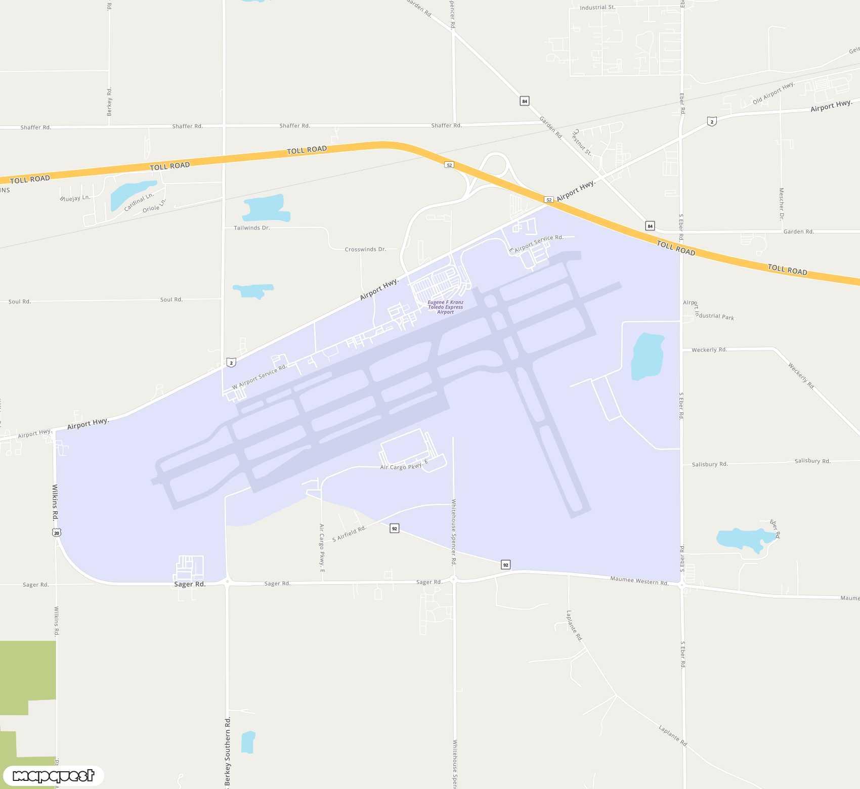 Carte de Eugene F. Kranz Toledo Express <span>airport (TOL)</span>