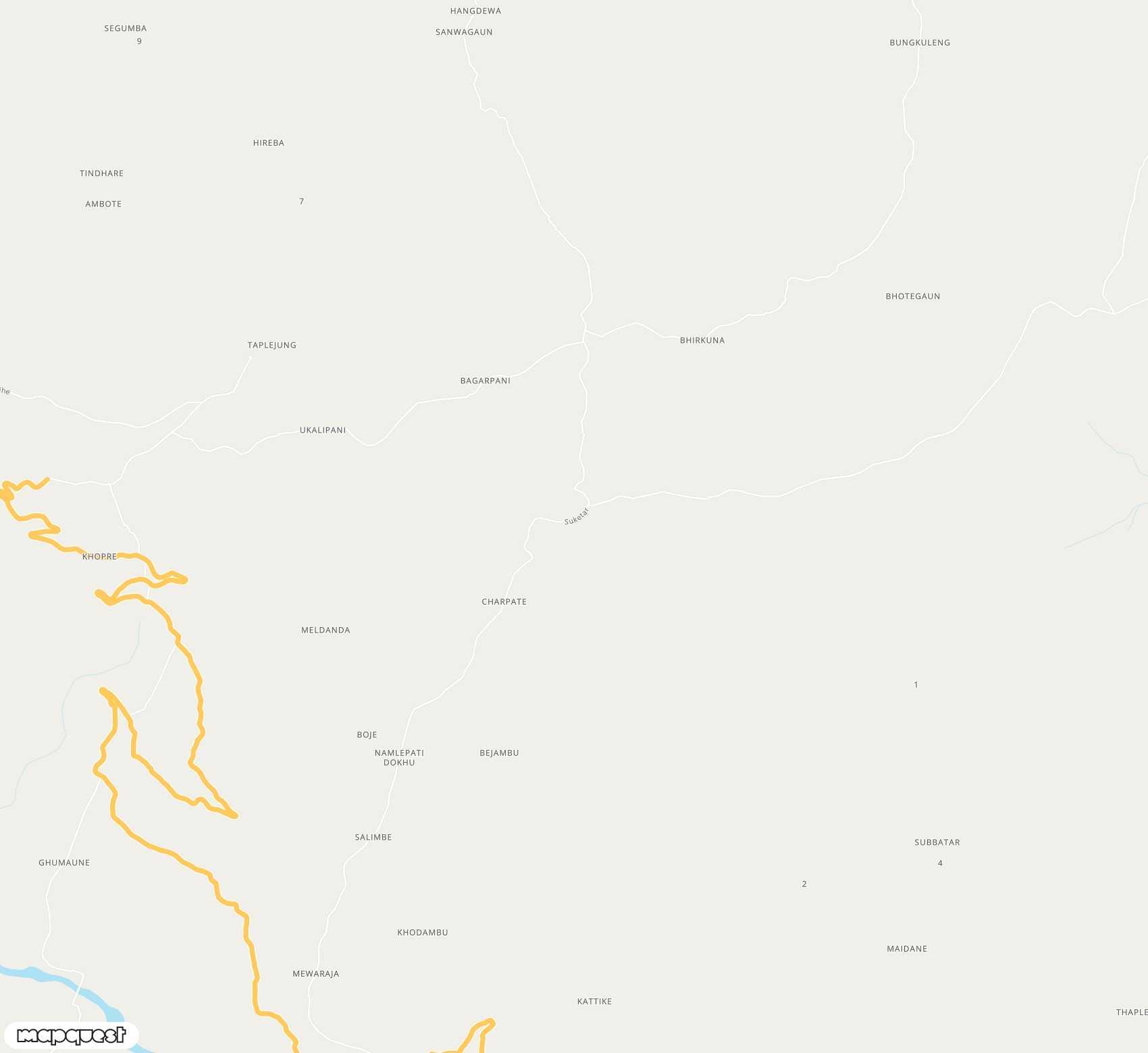 Carte de <span>Aéroport de </span>Taplejung<span>(TPJ)</span>