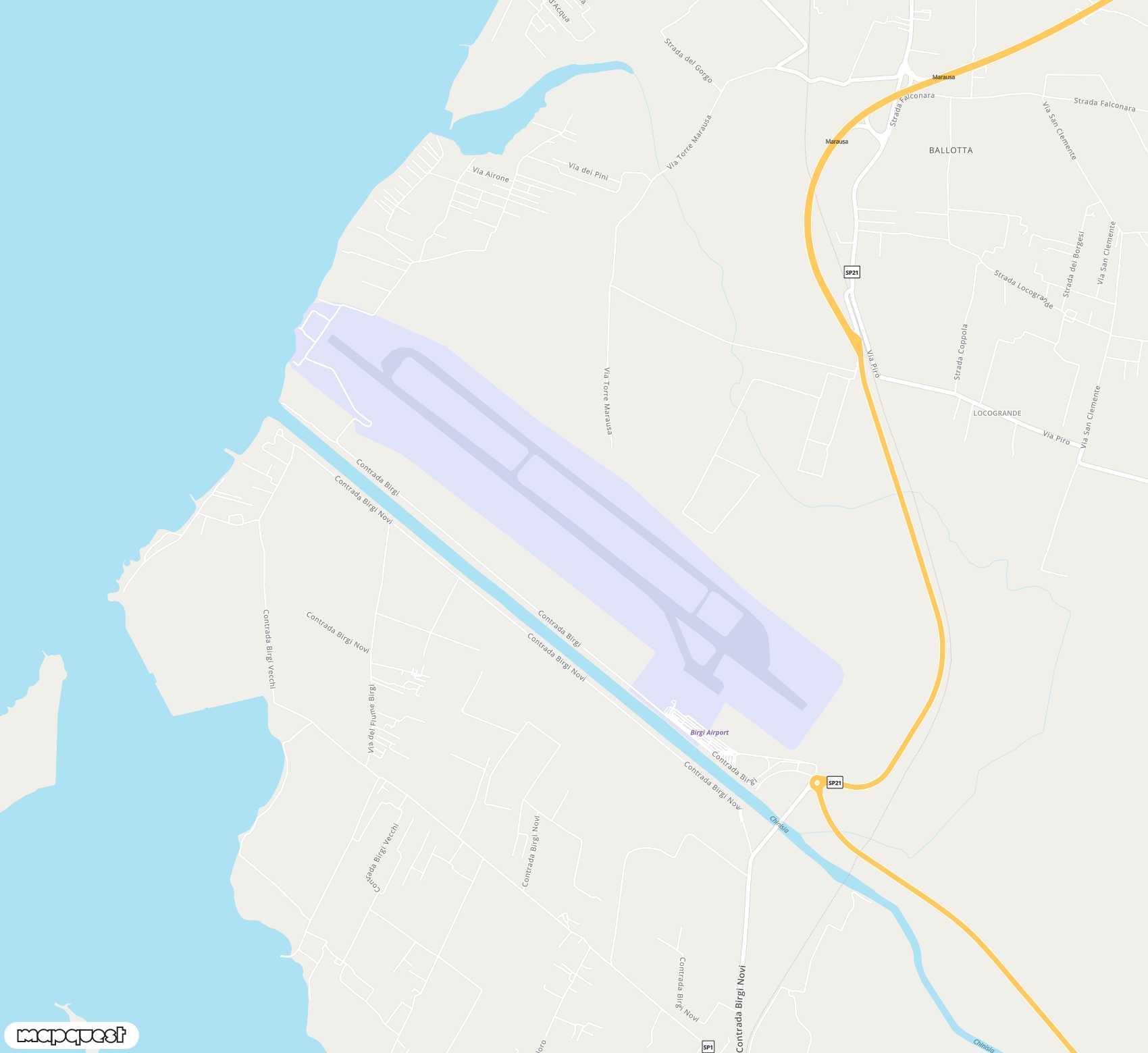 Carte de Vincenzo Florio Trapani-Birgi <span>airport (TPS)</span>