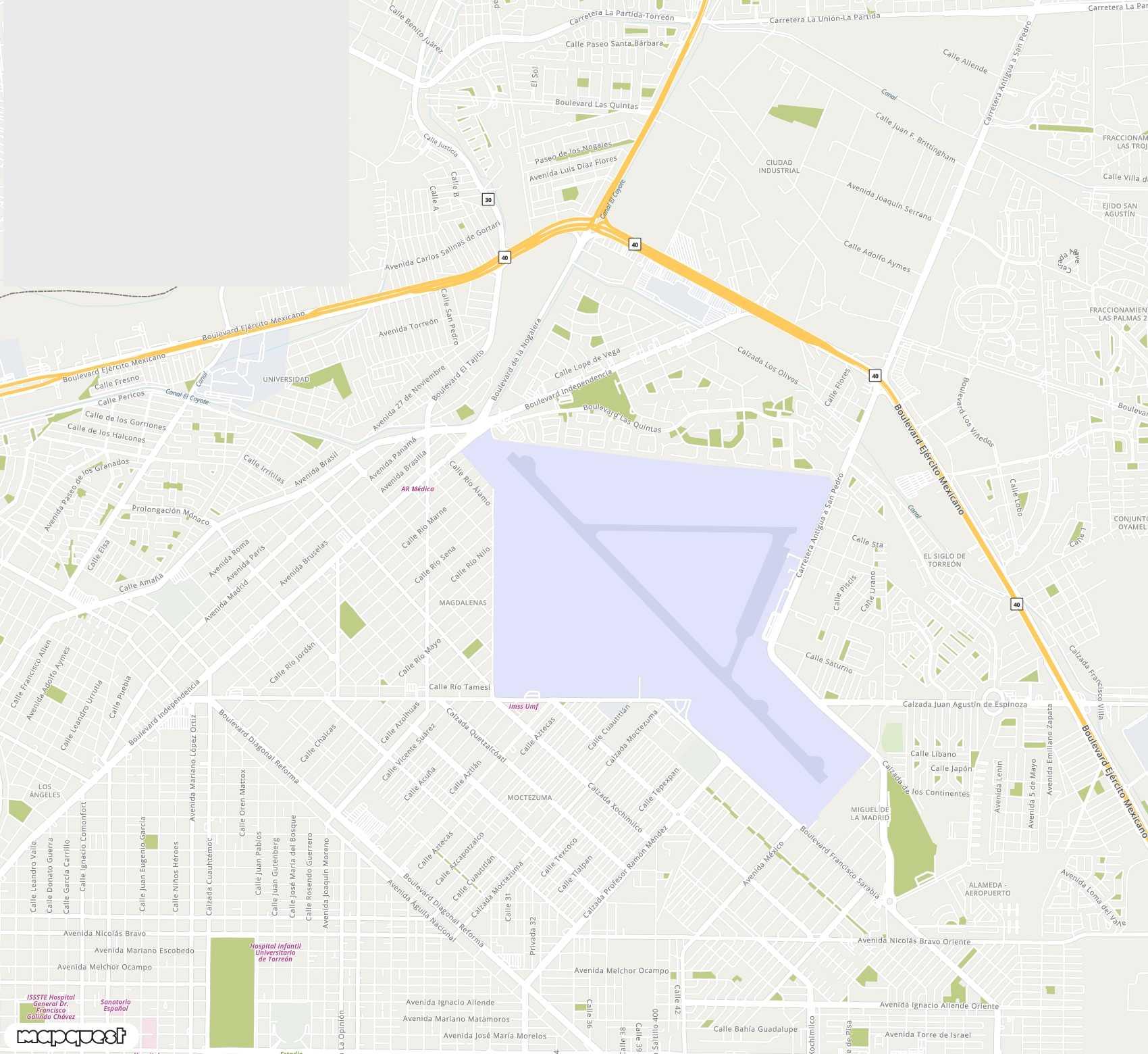 Carte de <span>Aéroport de </span>Francisco Sarabia<span>(TRC)</span>