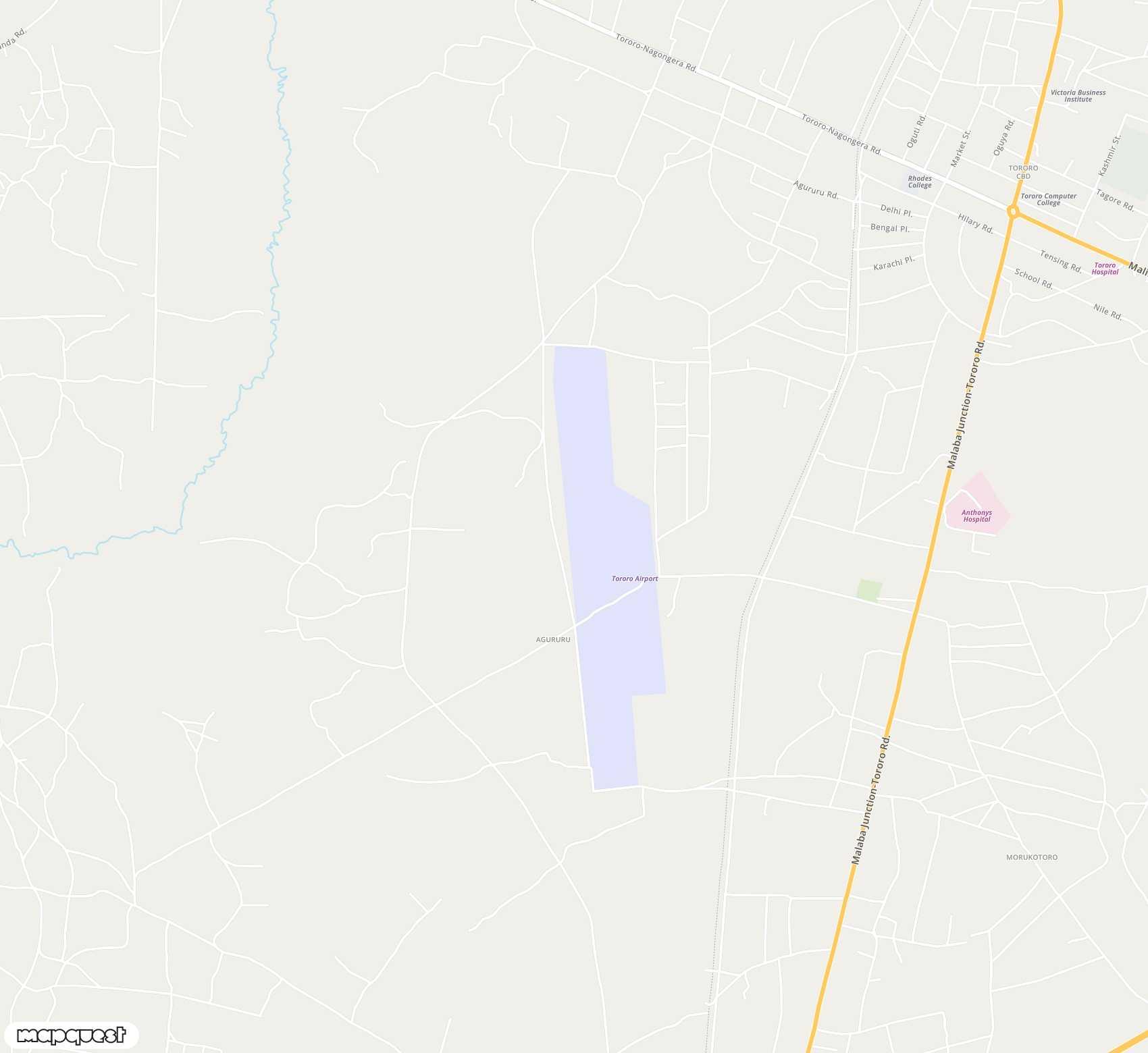 Carte de <span>Aérodrome de </span>Tororo<span>(TRY)</span>