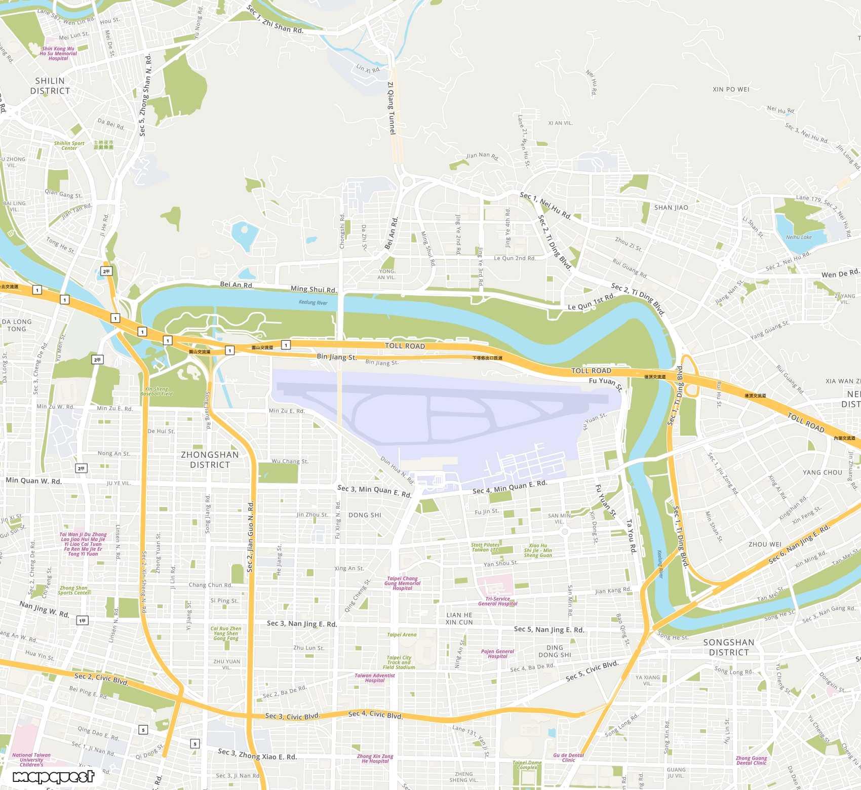 Carte de Taipei Songshan <span>airport (TSA)</span>
